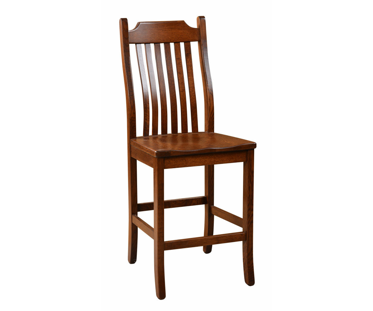 Amish Mission 6-Slat Stationary Bar Chair