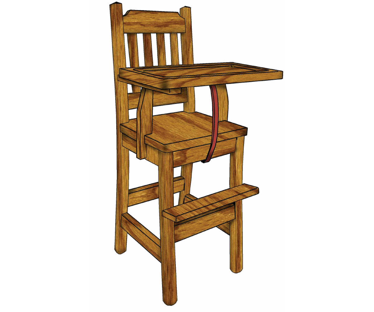 Amish Mission Highchair-Chair-The Amish House
