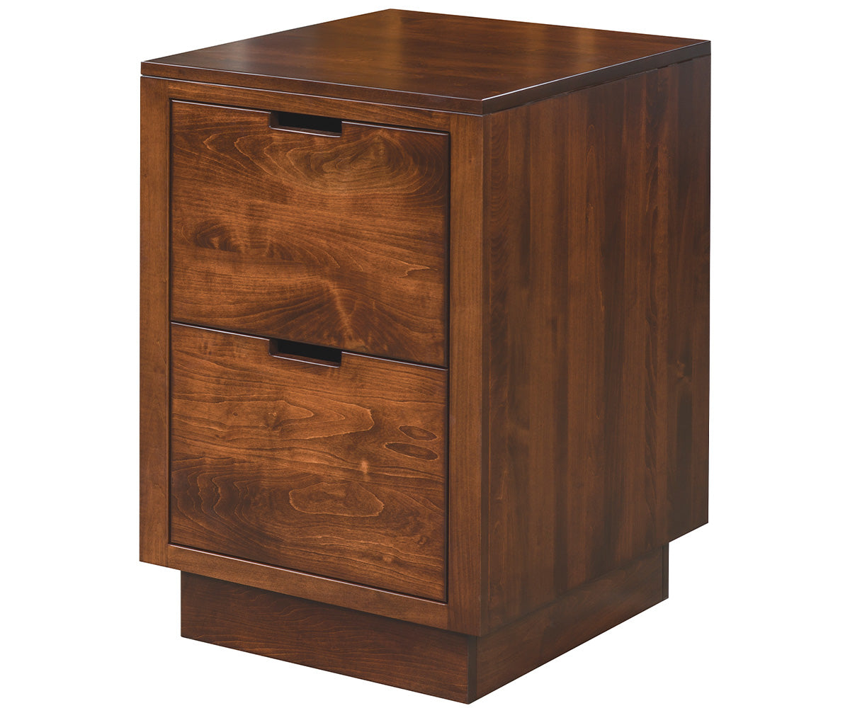 amish file cabinet shown in oak