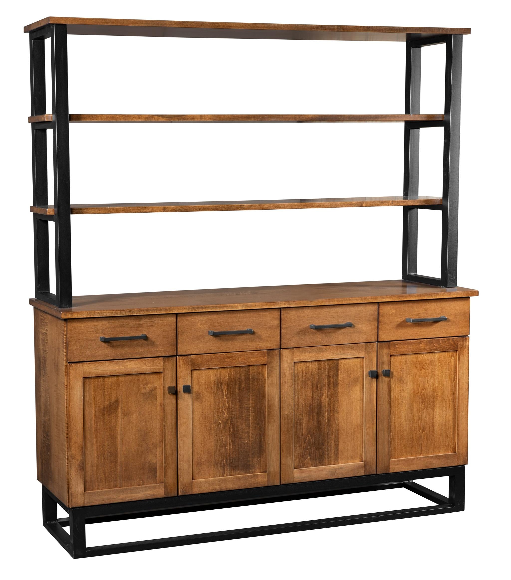 Amish Monet Hutch-Hutches-Rustic Hickory-The Amish House
