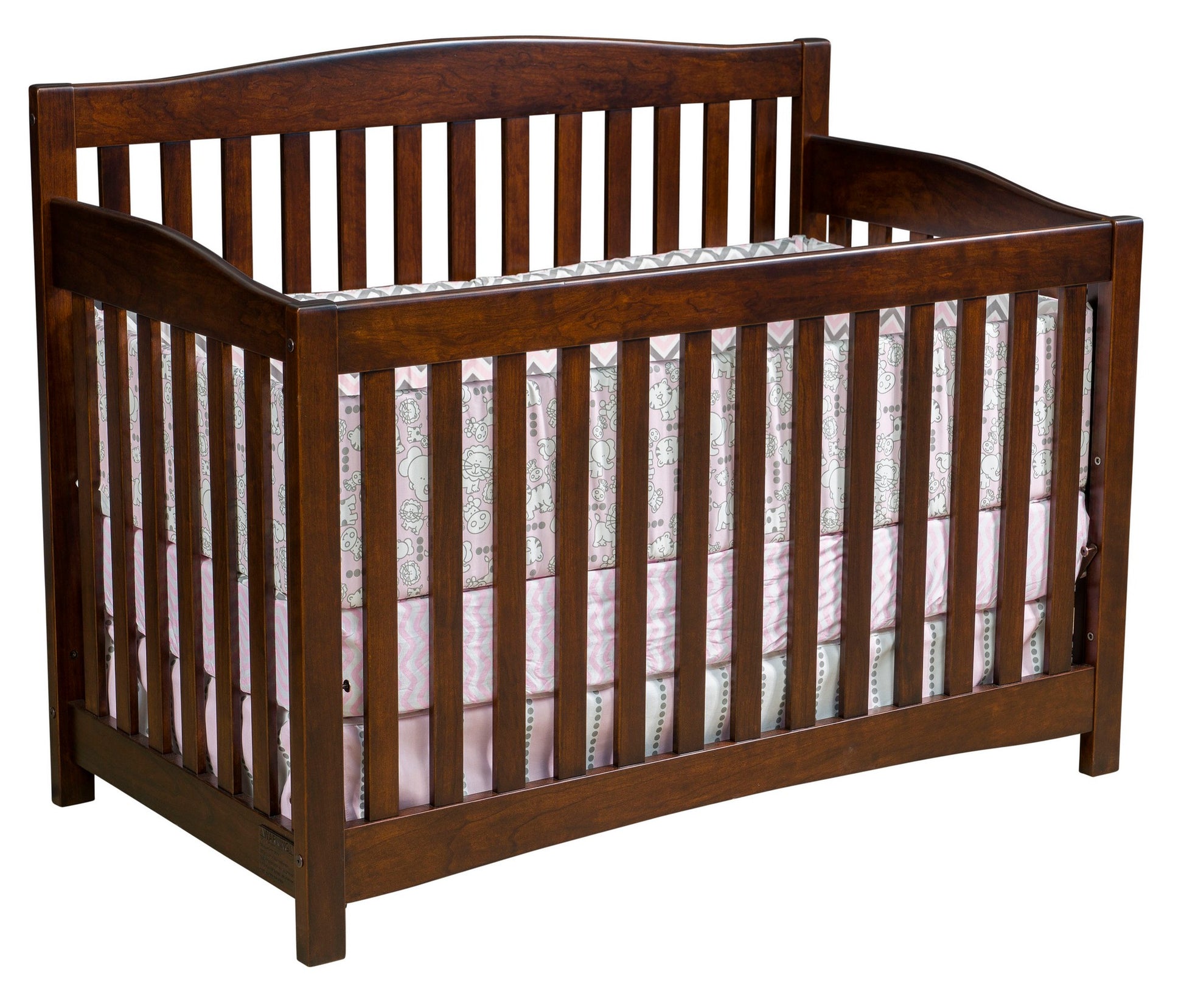 monterey baby crib in sap cherry with rich tobacco stain