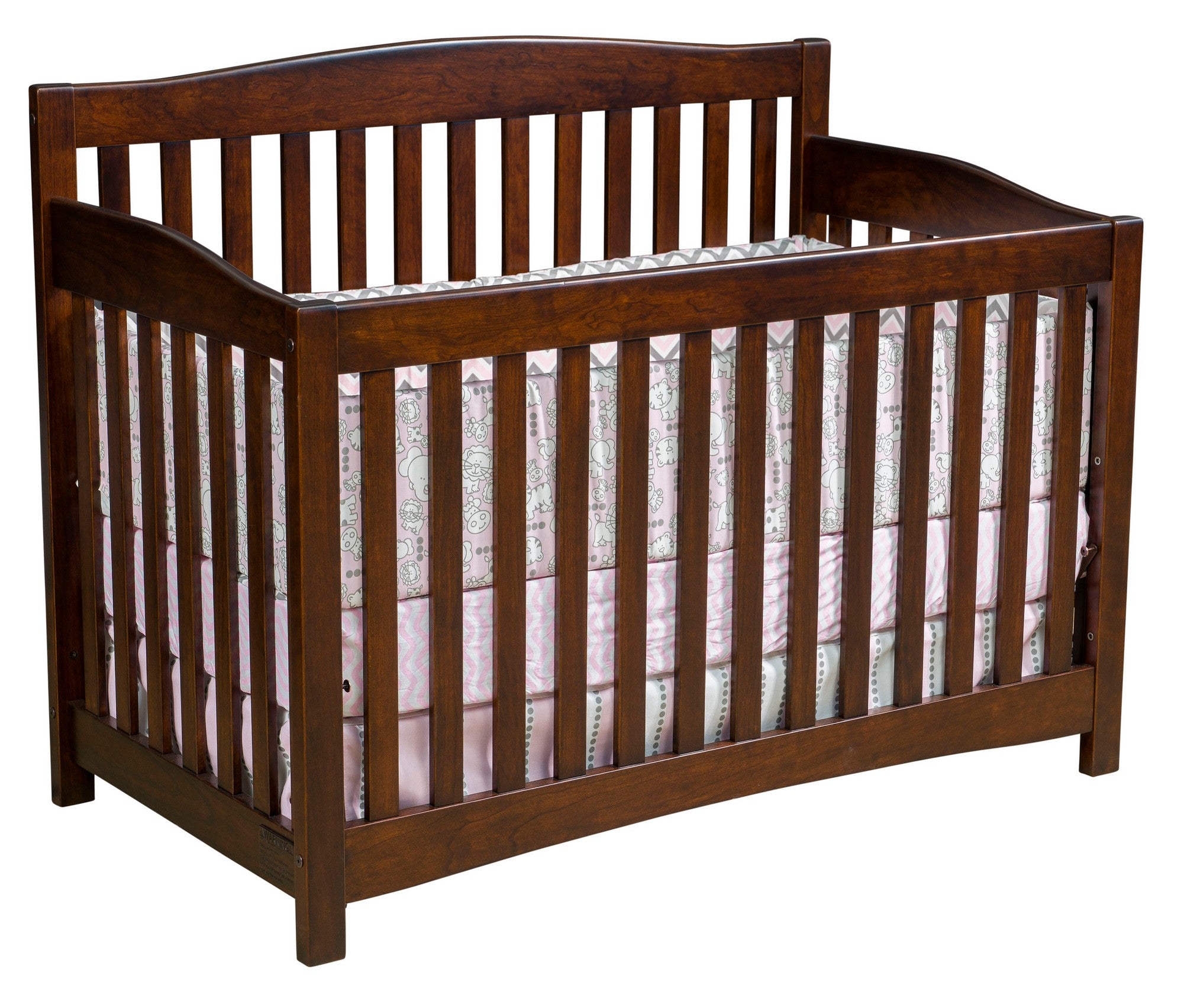 monterey baby crib in sap cherry with rich tobacco stain