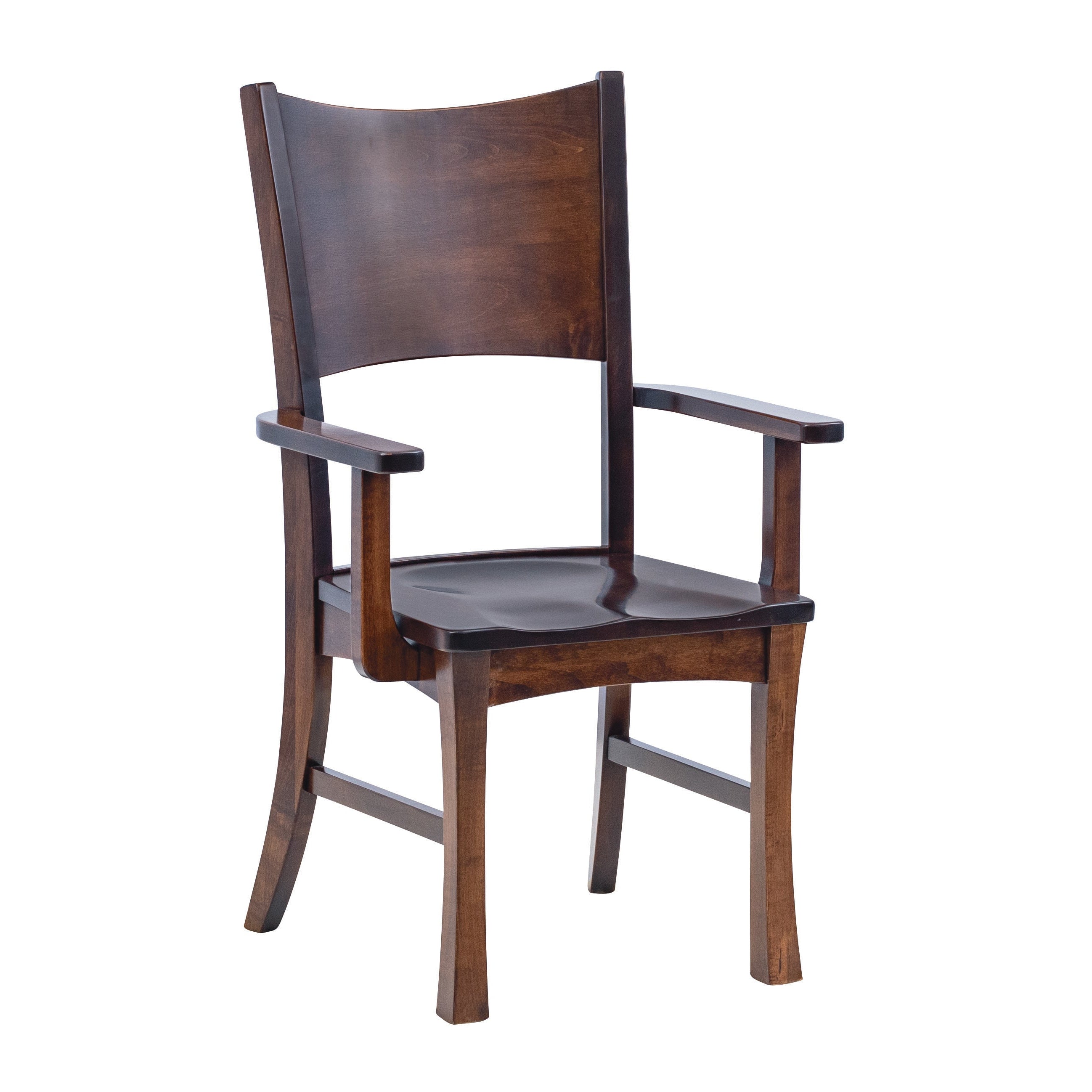 amish nashville arm chair in brown maple