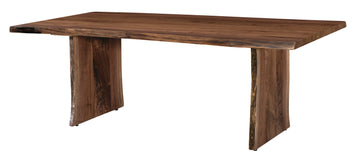 Amish Natural Edge Trestle Table