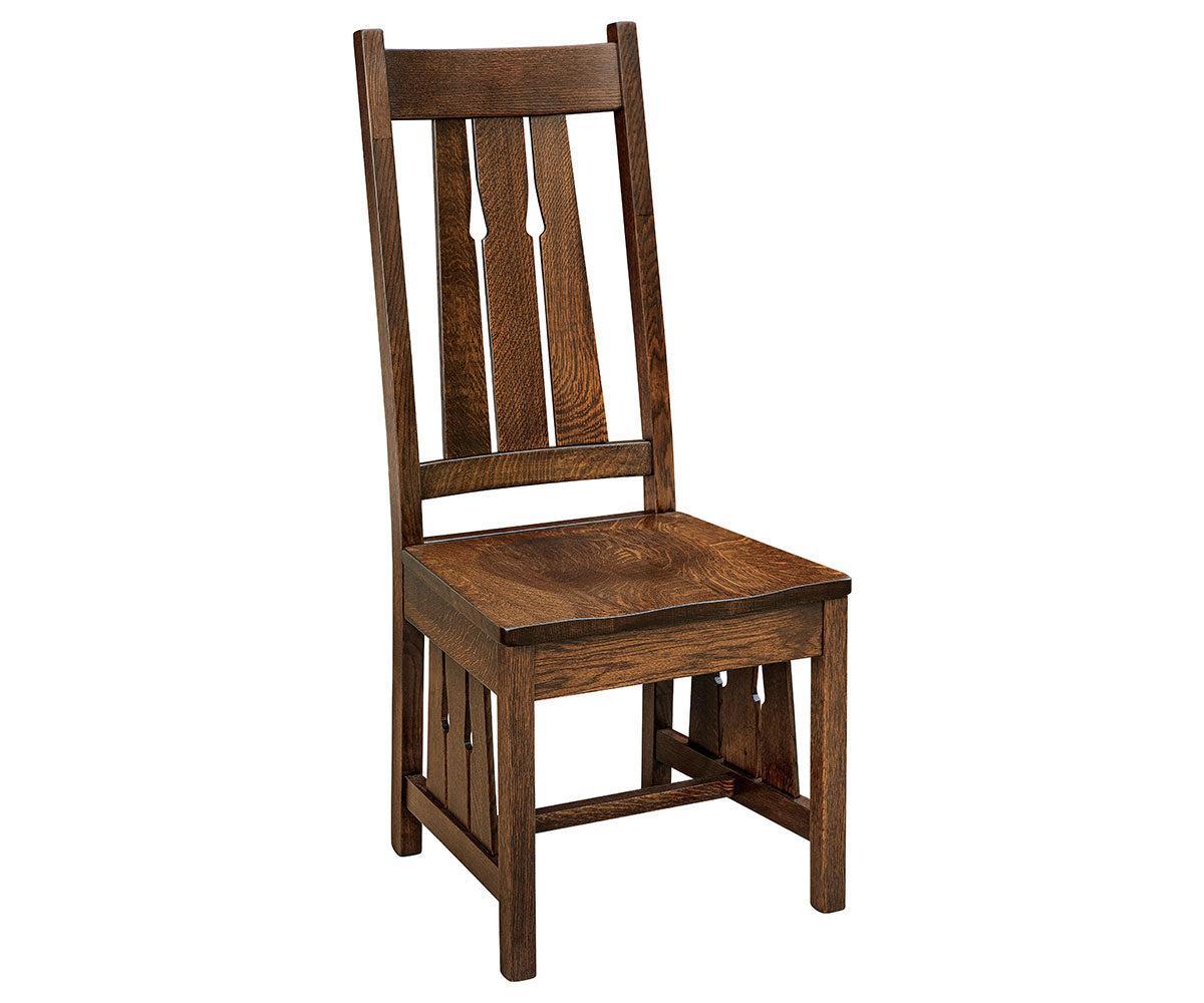 new cumberland side chair in Quatersawn white oak with asbury stain