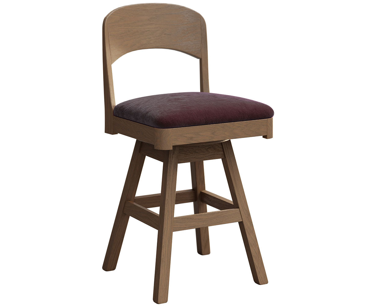 Amish Nova Swivel Bar Chair - Thumbnail 2