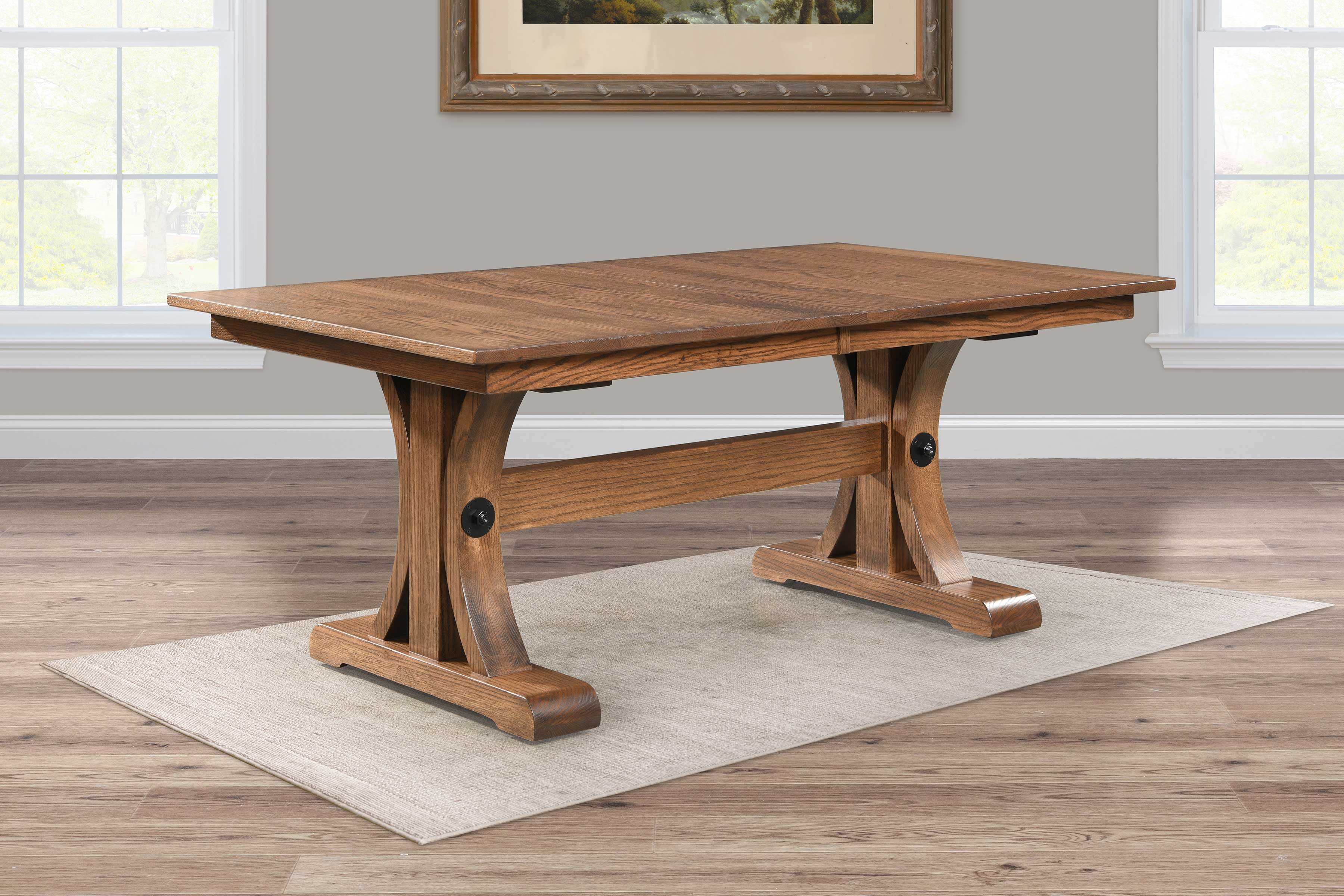 Amish Oagley Double Pedestal Dining Table