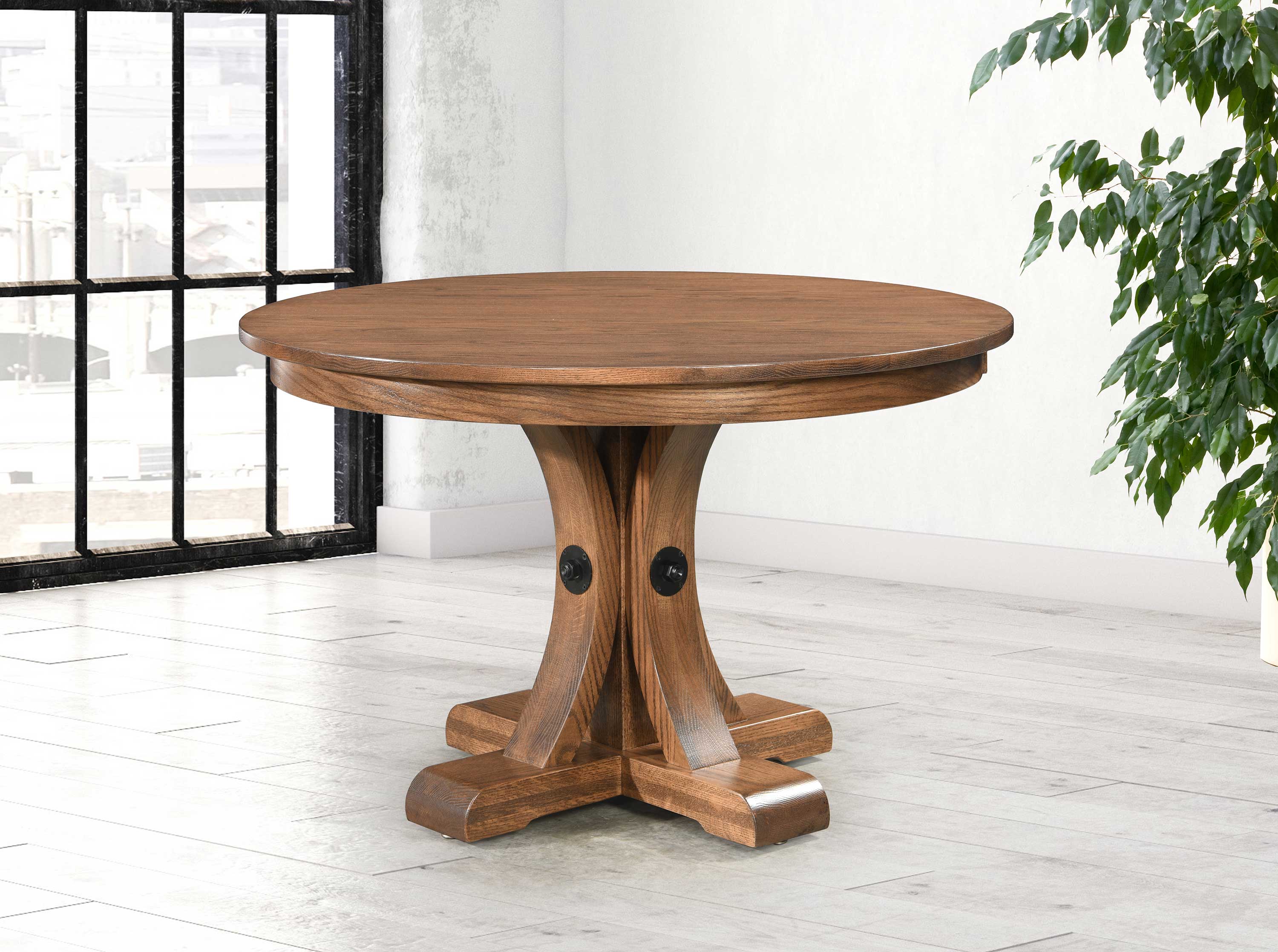 Amish Oagley Single Pedestal Table