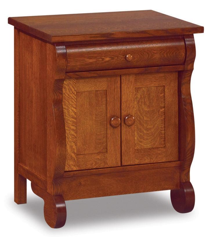 Amish Old Classic Sleigh One Drawer Nightstand