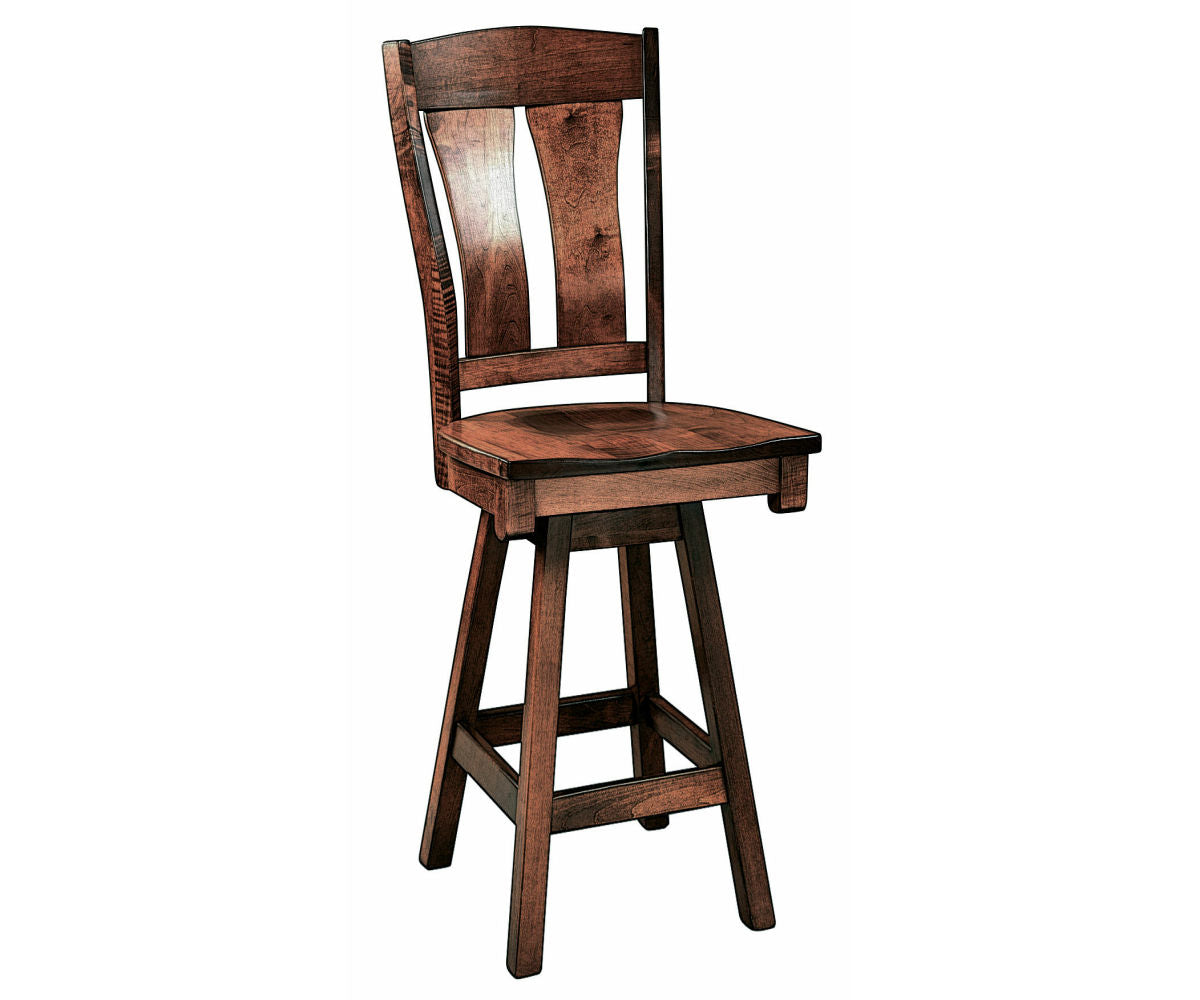 Amish Omaha Swivel Bar Chair