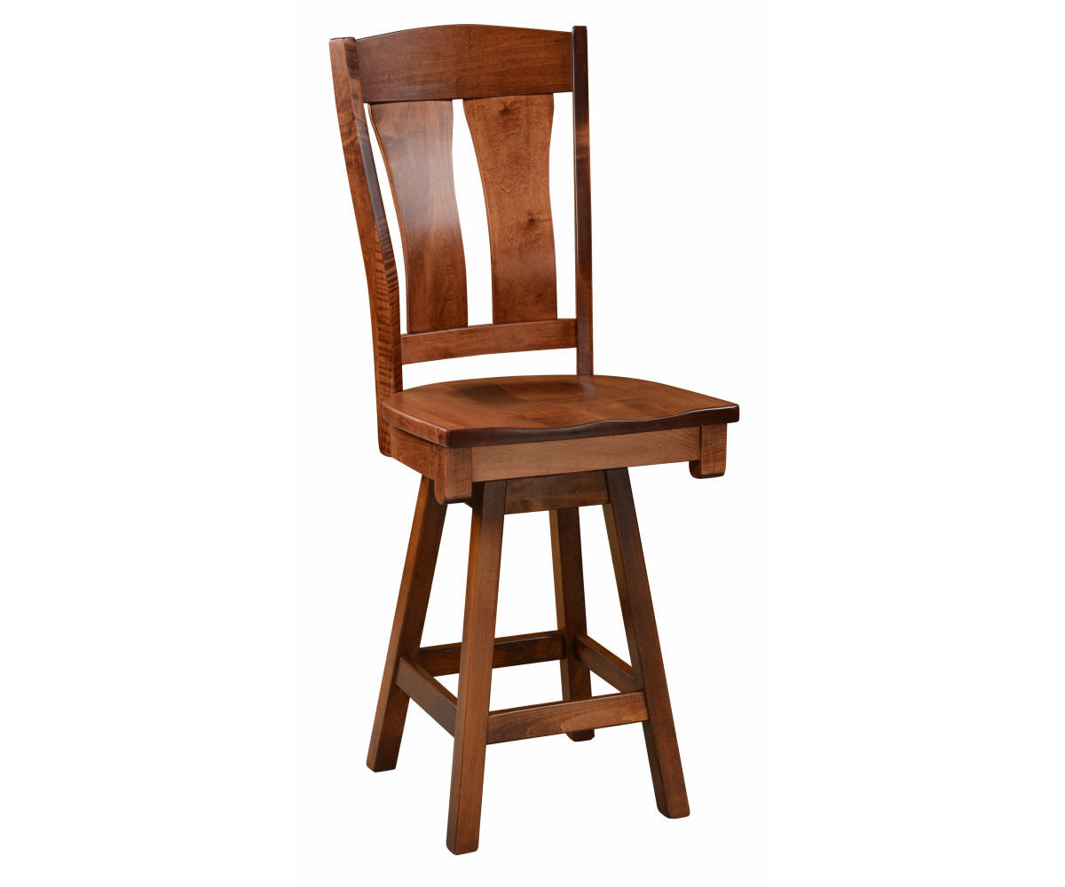 Amish Omaha Swivel Bar Chair