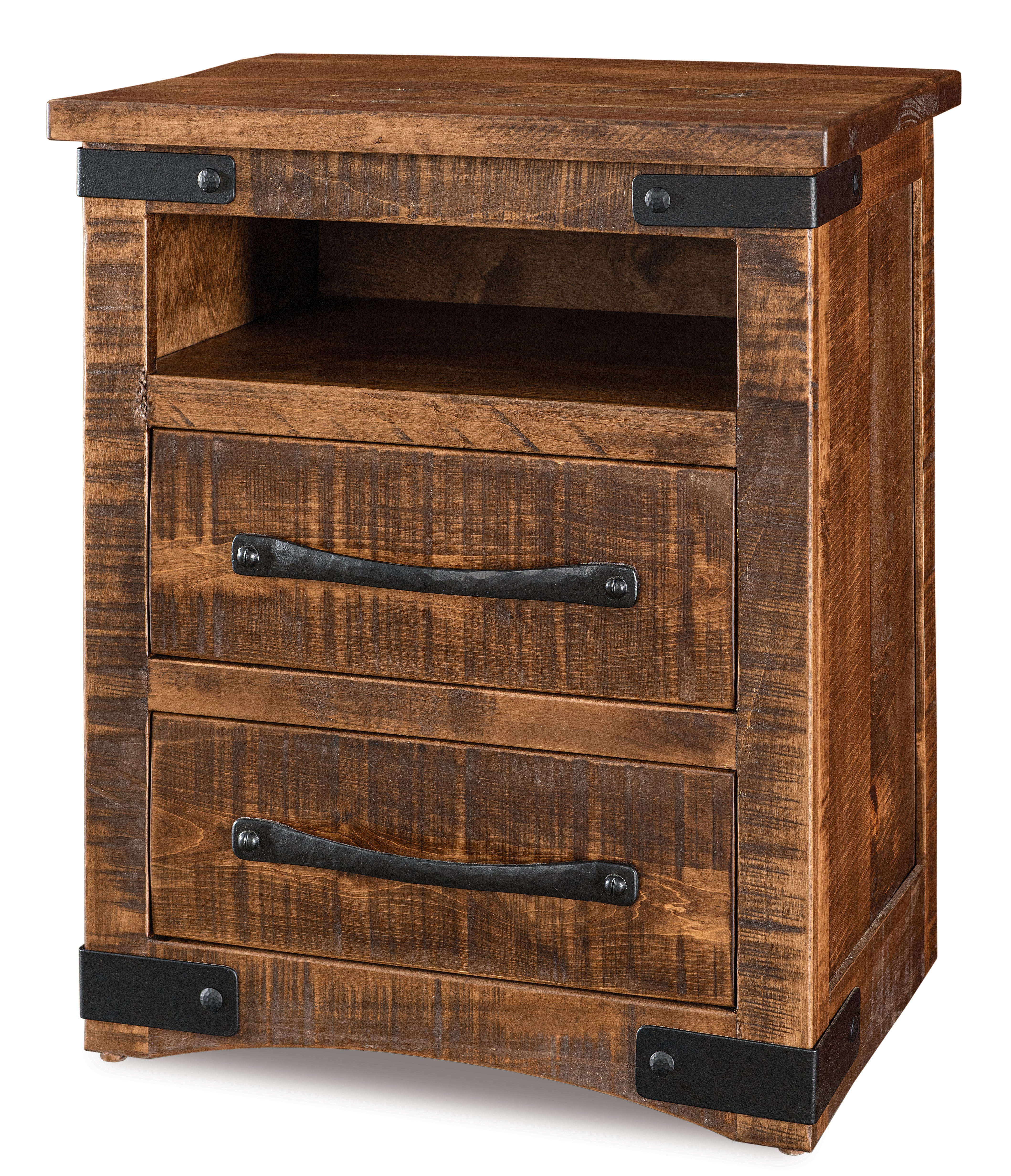 Amish Orewood Two Drawer Nightstand