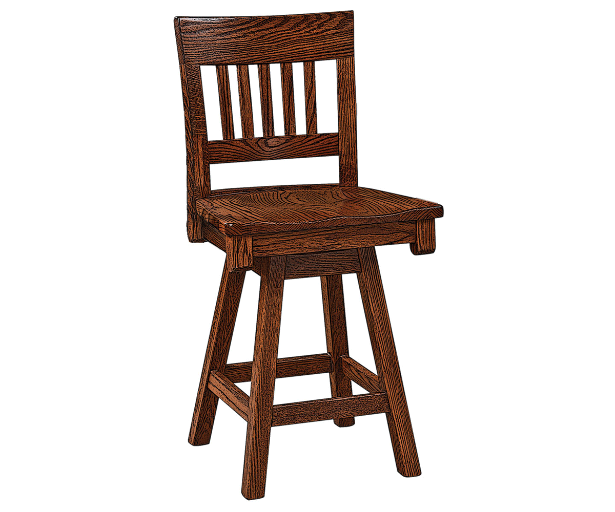 Amish Ottawa Swivel Bar Chair