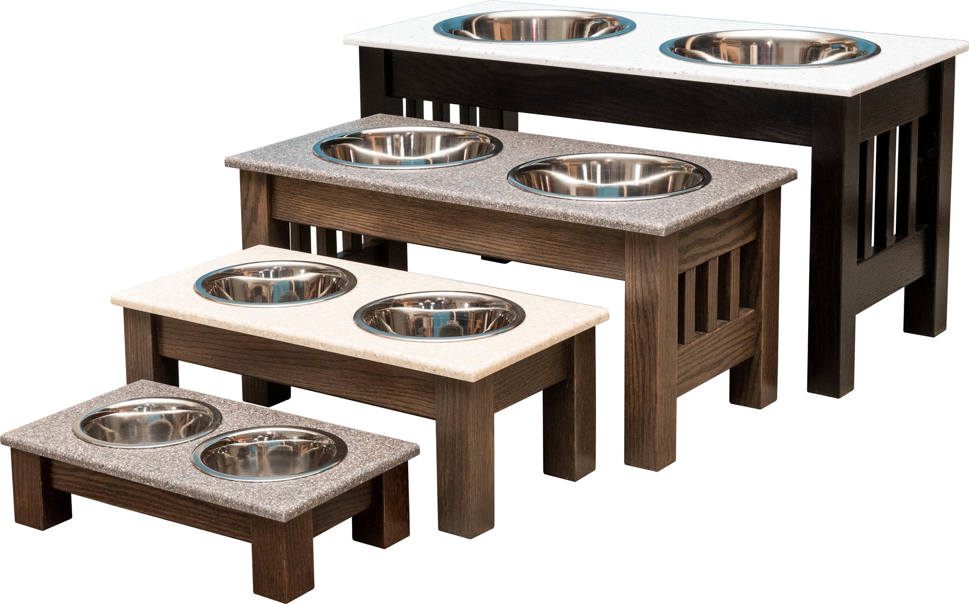 american made amish parkin double bowl diner set all sizes