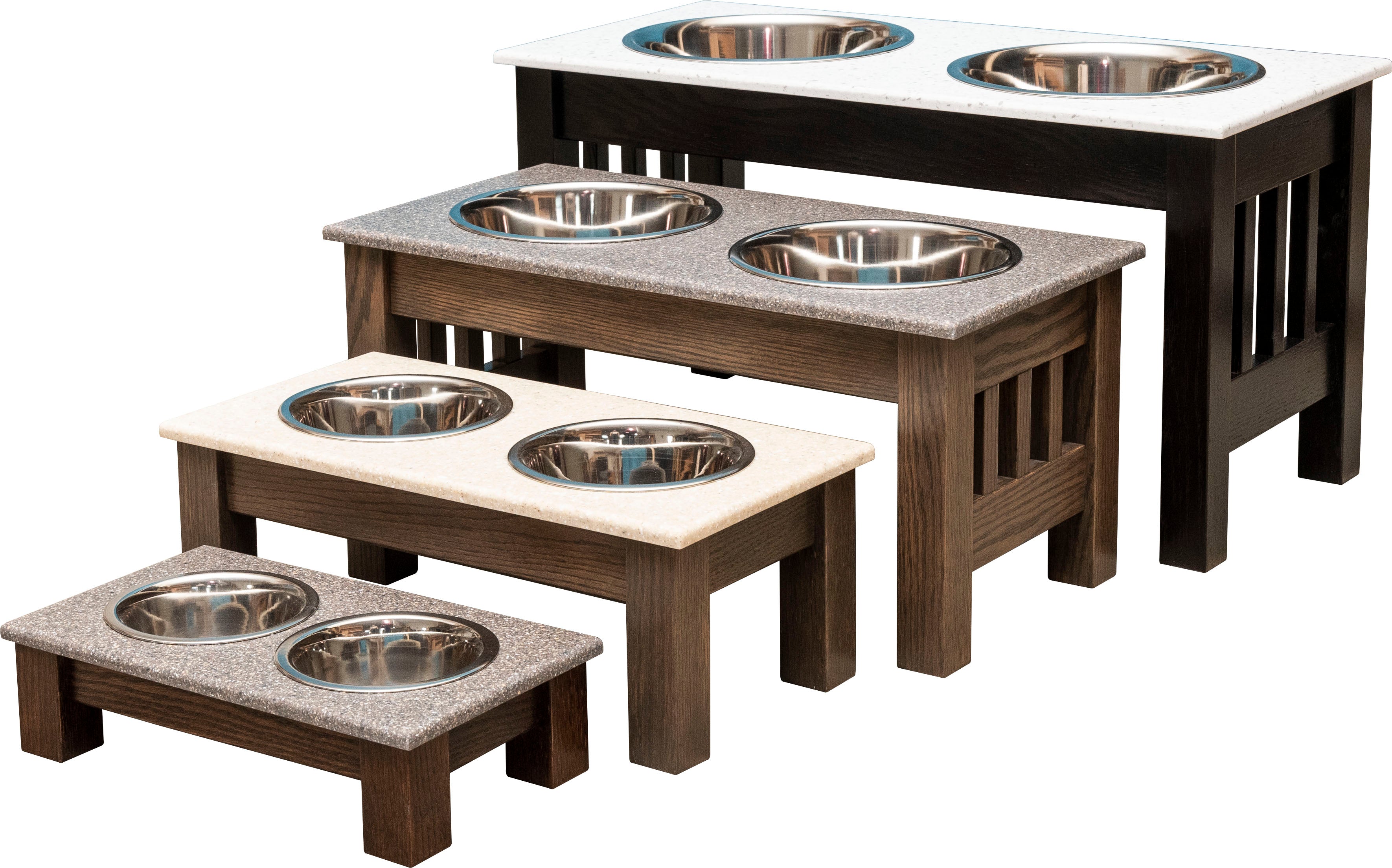 american made amish parkin double bowl diner set all sizes