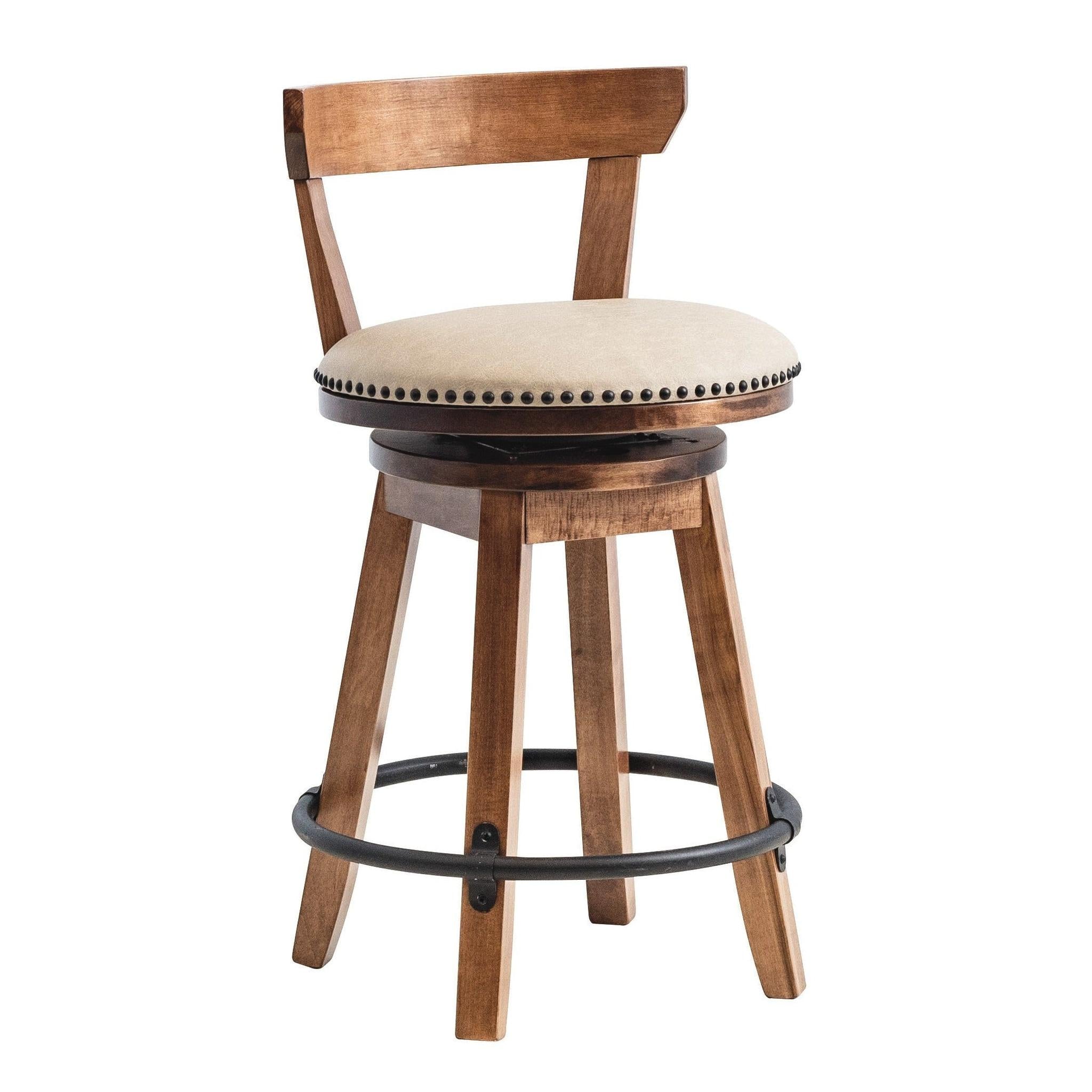 Amish Pueblo Swivel Bar Chair-Bar Chair-The Amish House