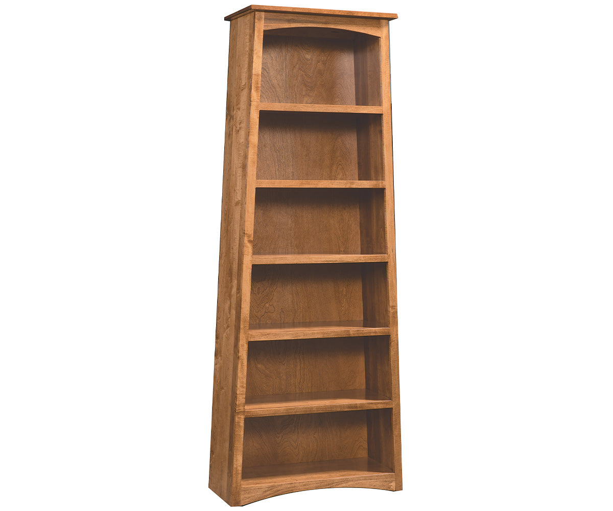 amish bookcase shown in oak