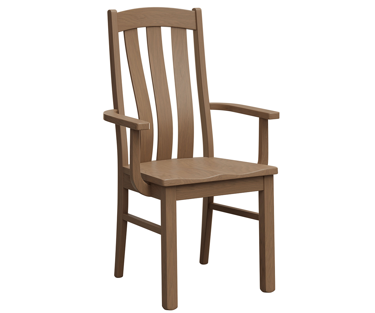 Amish Raleigh Chair-Chair-Arm Chair-Oak-The Amish House