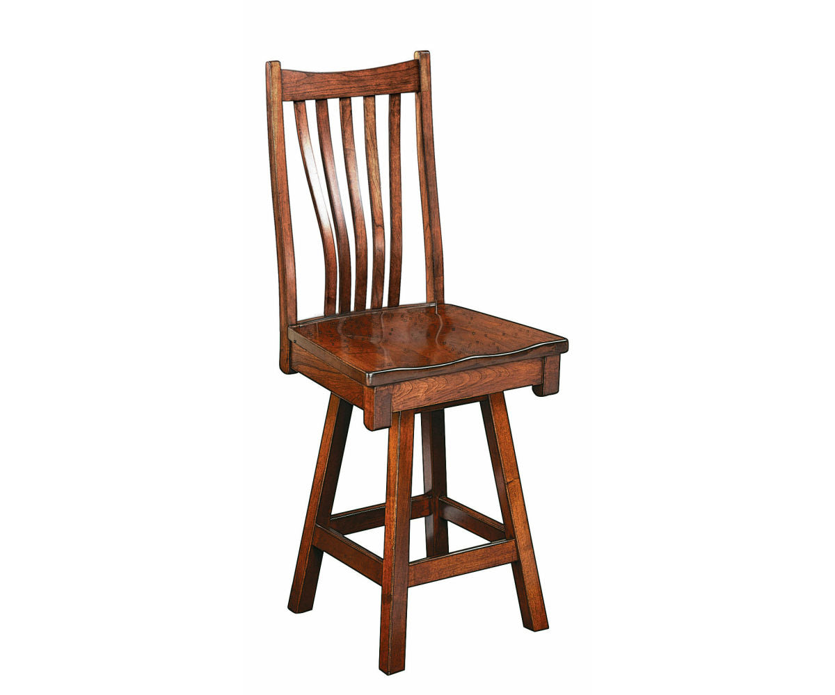 Amish Reagan Swivel Bar Chair