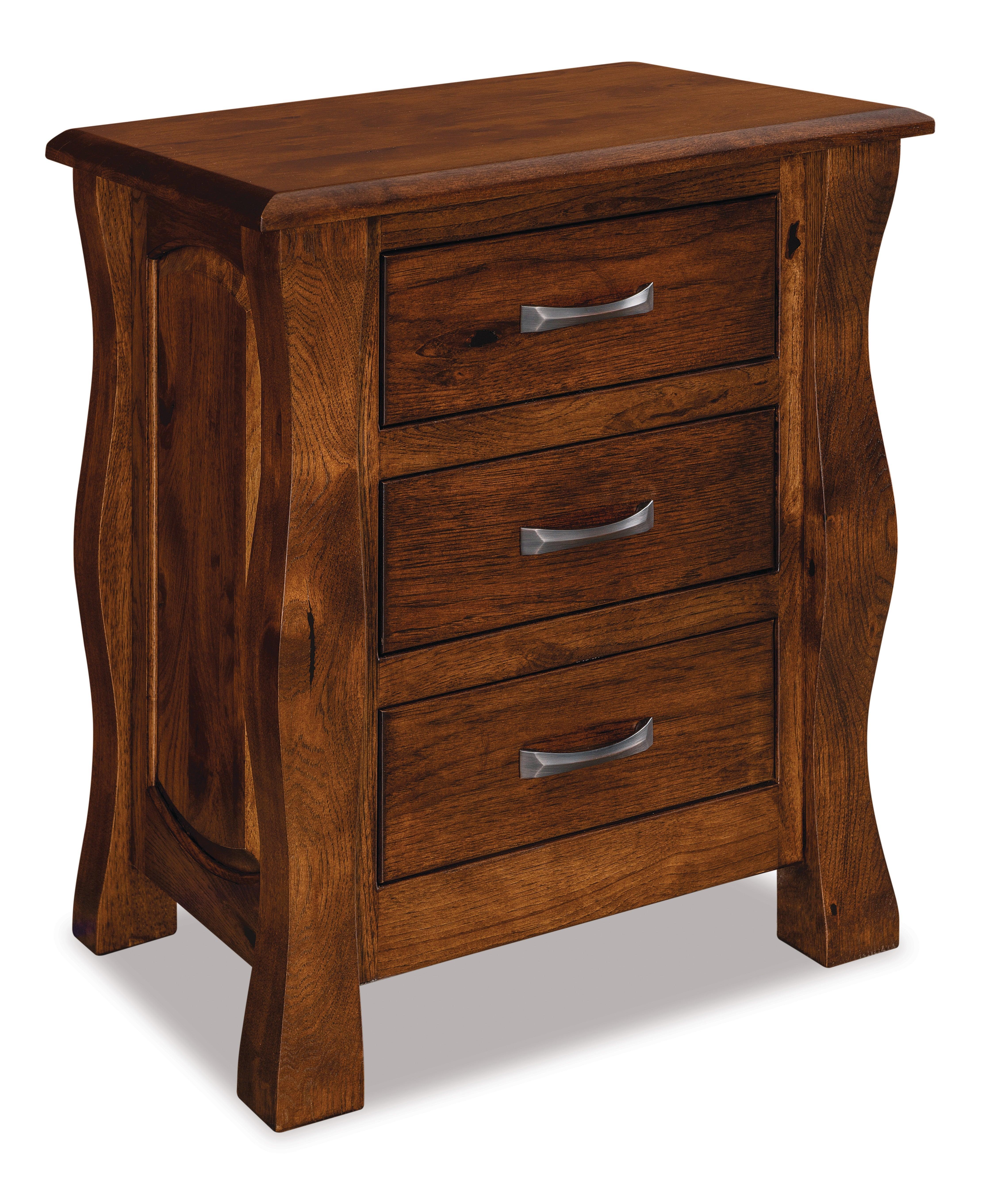 Amish Denver Three Drawer Nightstand - Thumbnail 3