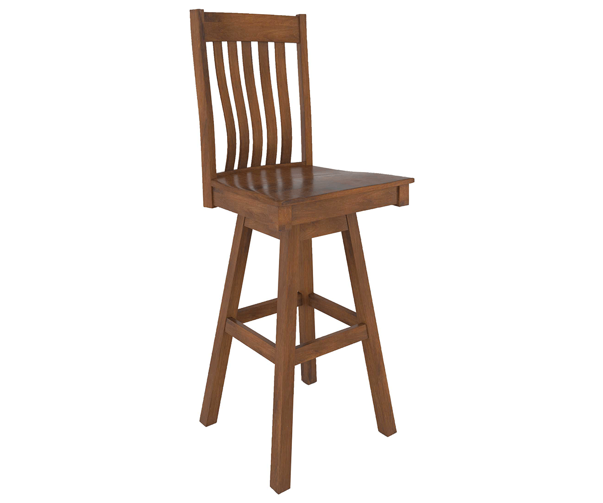 Amish Rockfort Swivel Bar Chair - Thumbnail 2