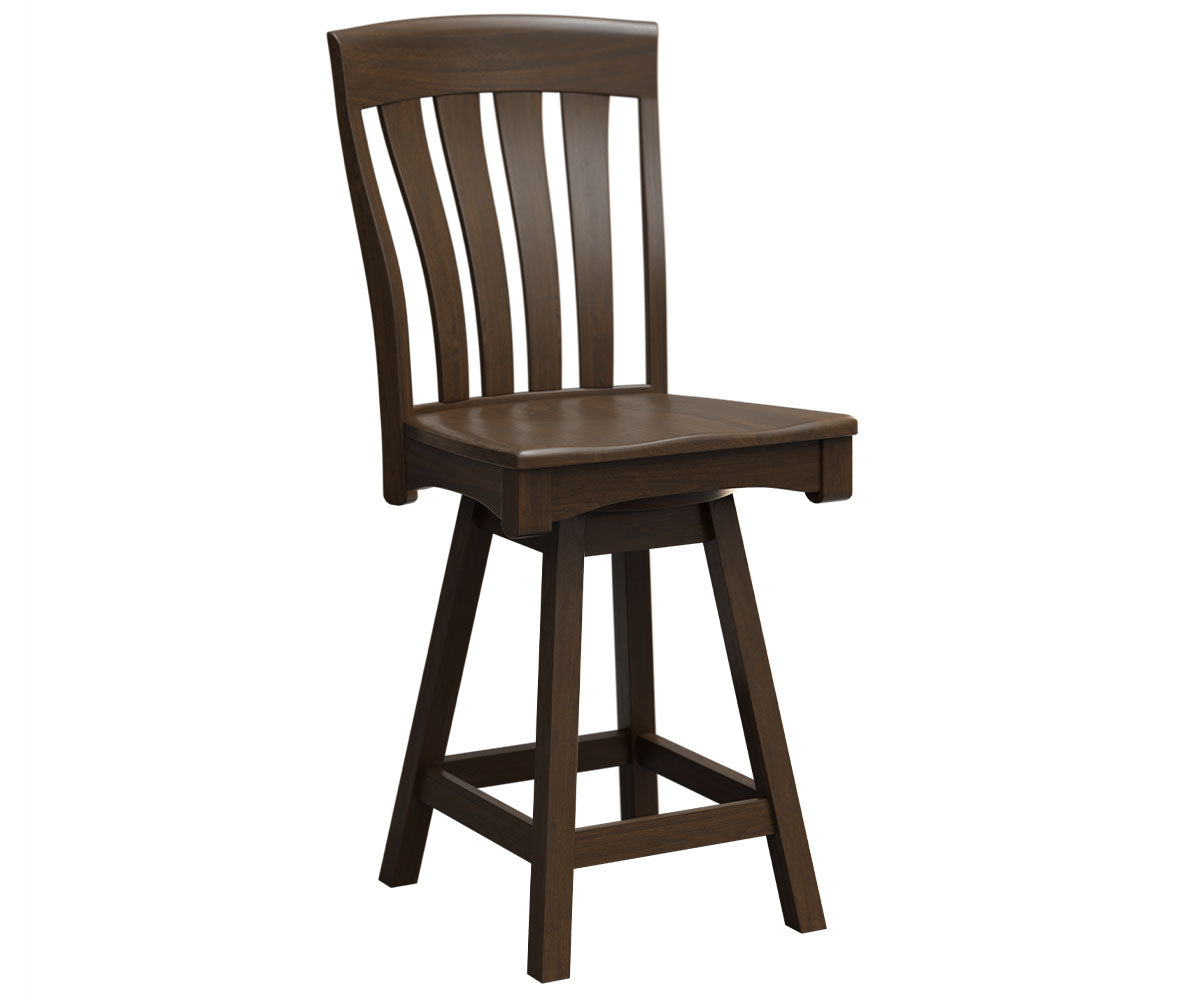 Amish Roland Swivel Bar Chair