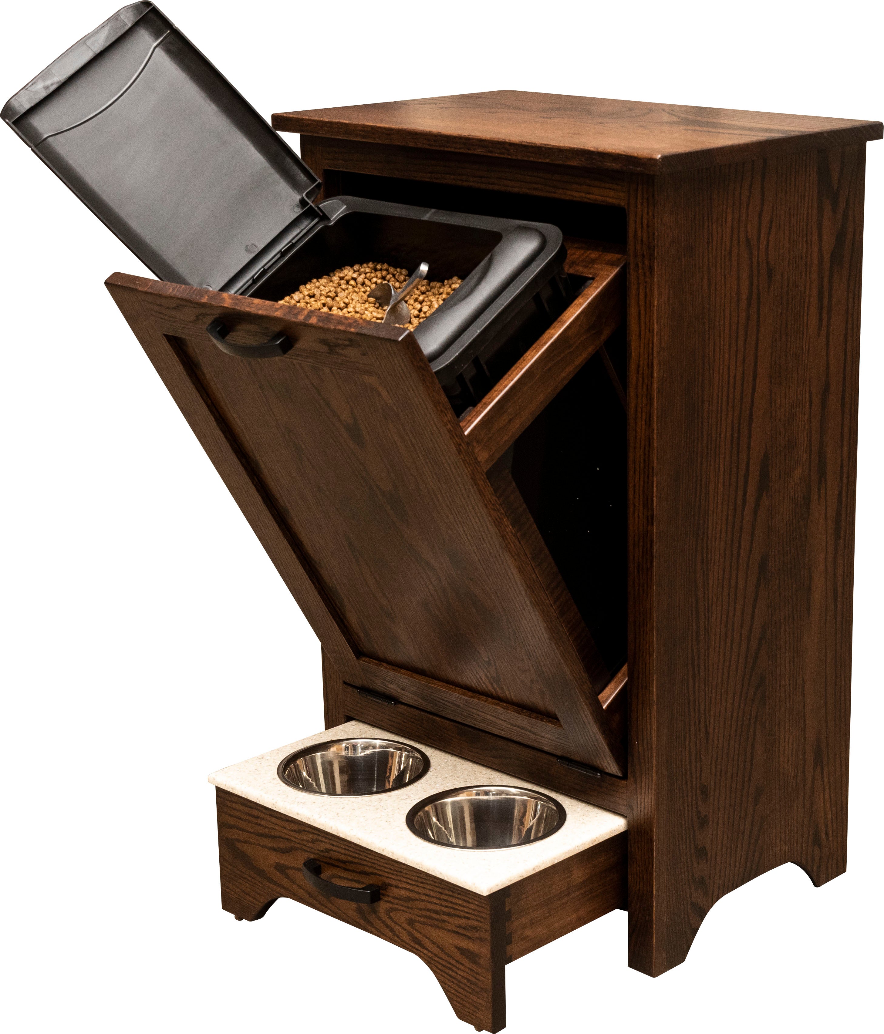 american made roseville pet dining station and storage