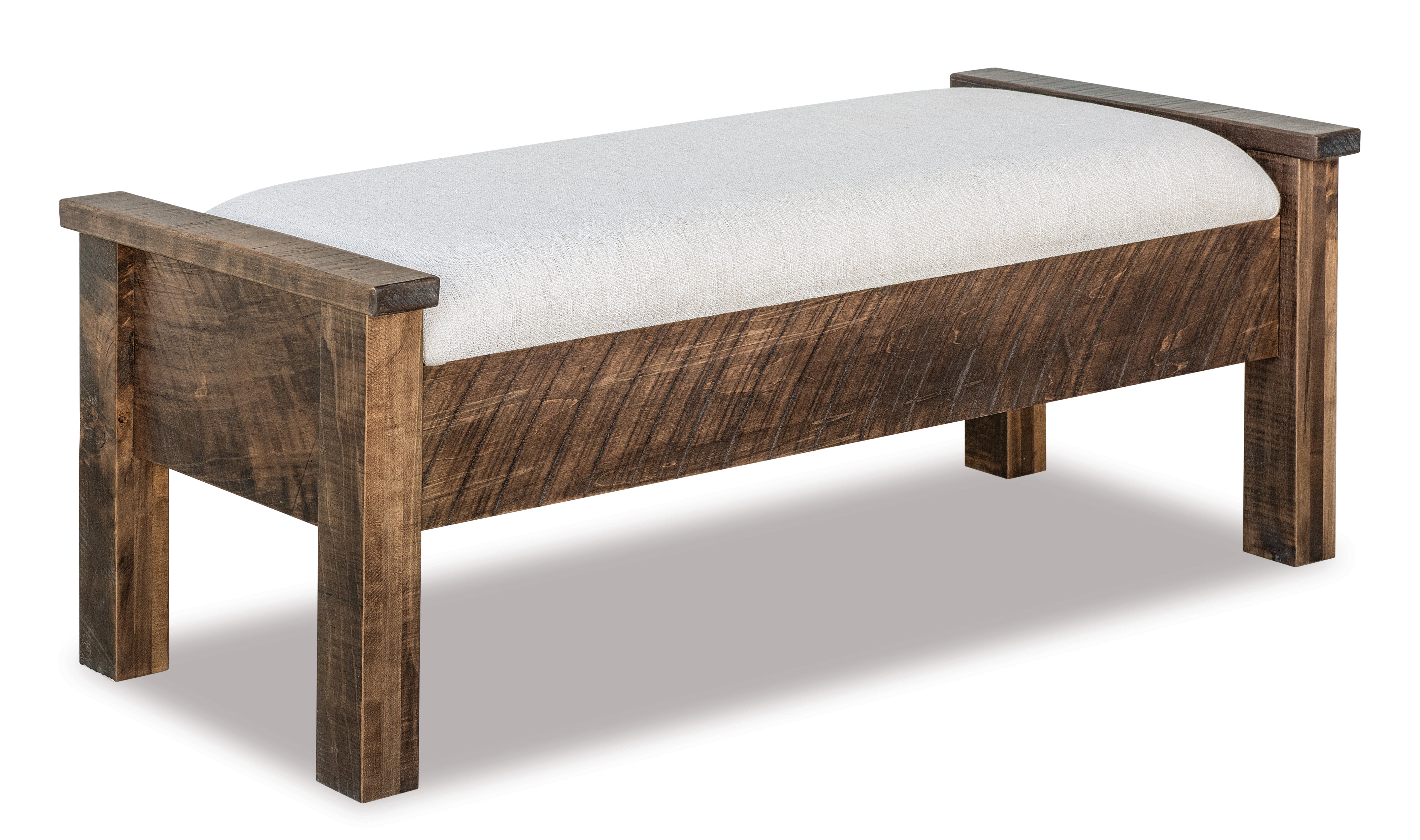 Amish Rough Sawn Bed Seat - Thumbnail 3