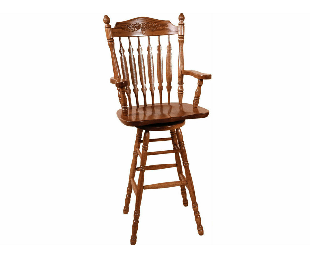 Amish Royal Swivel Bar Chair