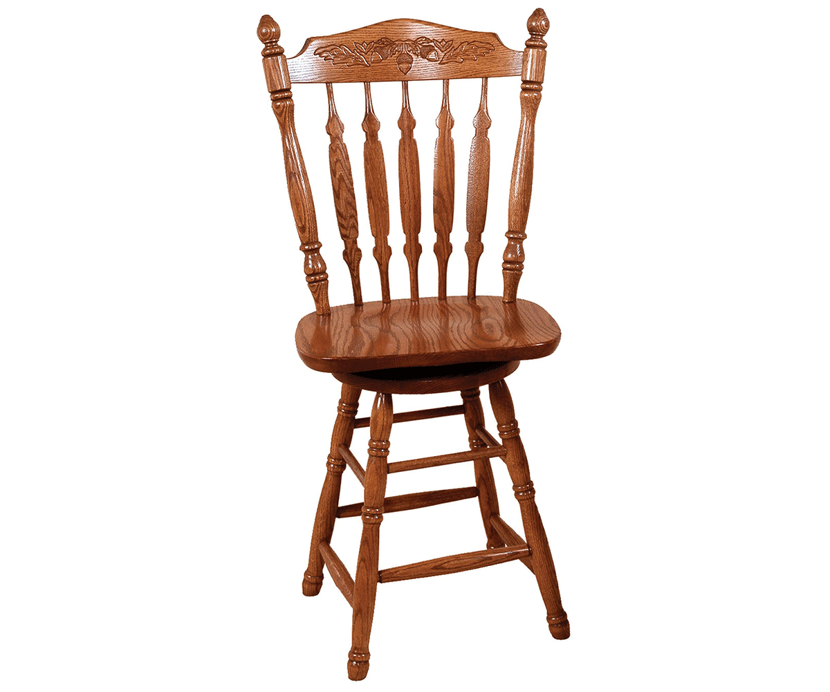 Amish Royal Swivel Bar Chair