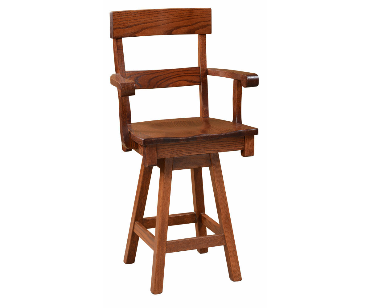 Amish Savannah Swivel Bar Chair