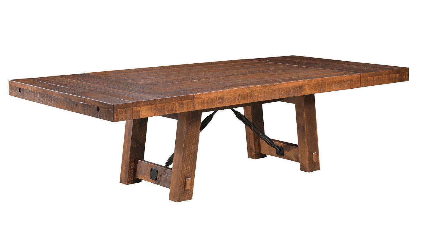 Amish Sawmarks Edison Double Pedestal Table