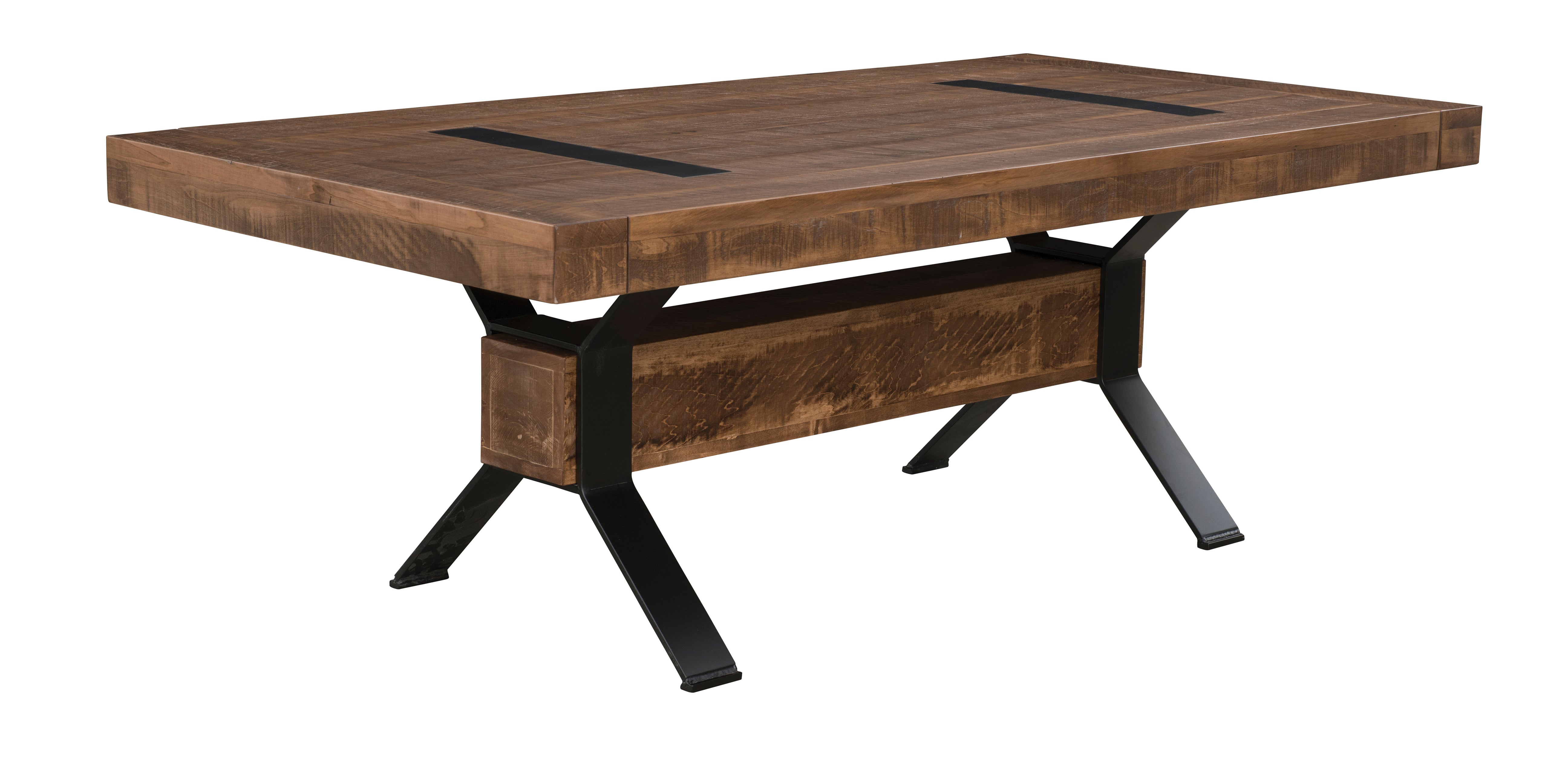 Amish Sawmarks Hudson Falls Double Pedestal Table