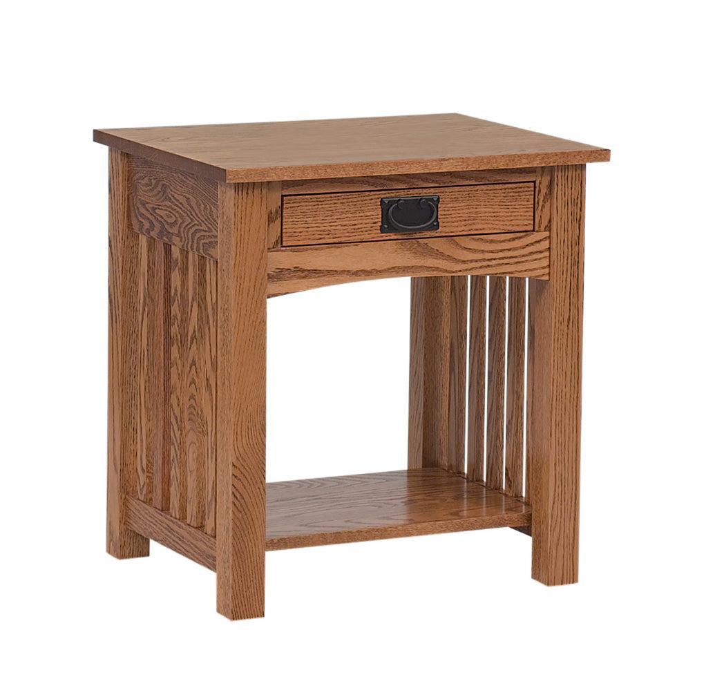 Amish Schwartz Mission One Drawer Nightstand - Thumbnail 3