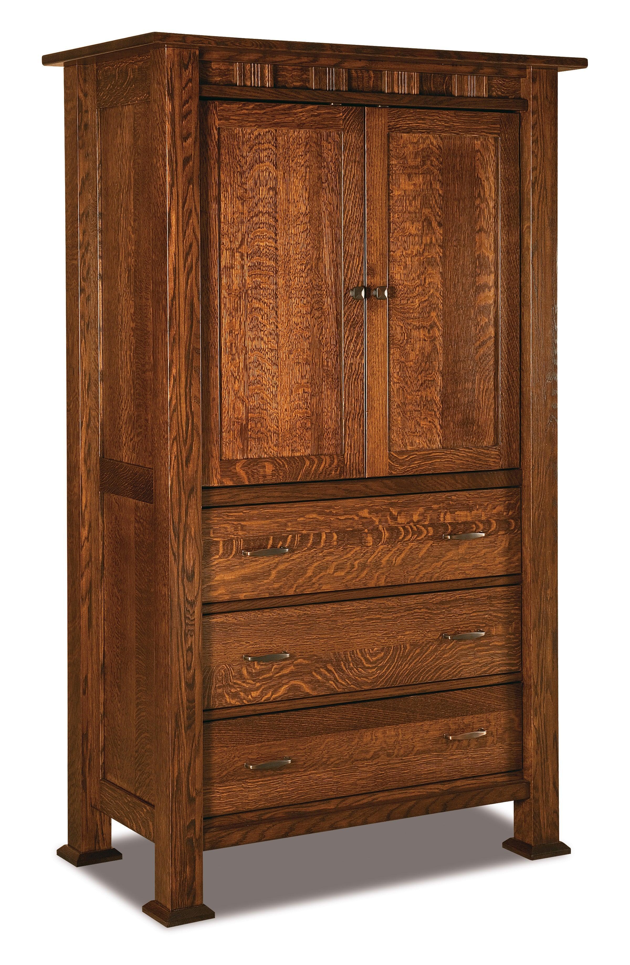Amish Sequoyah Six Drawer Two Door Armoire - Thumbnail 2