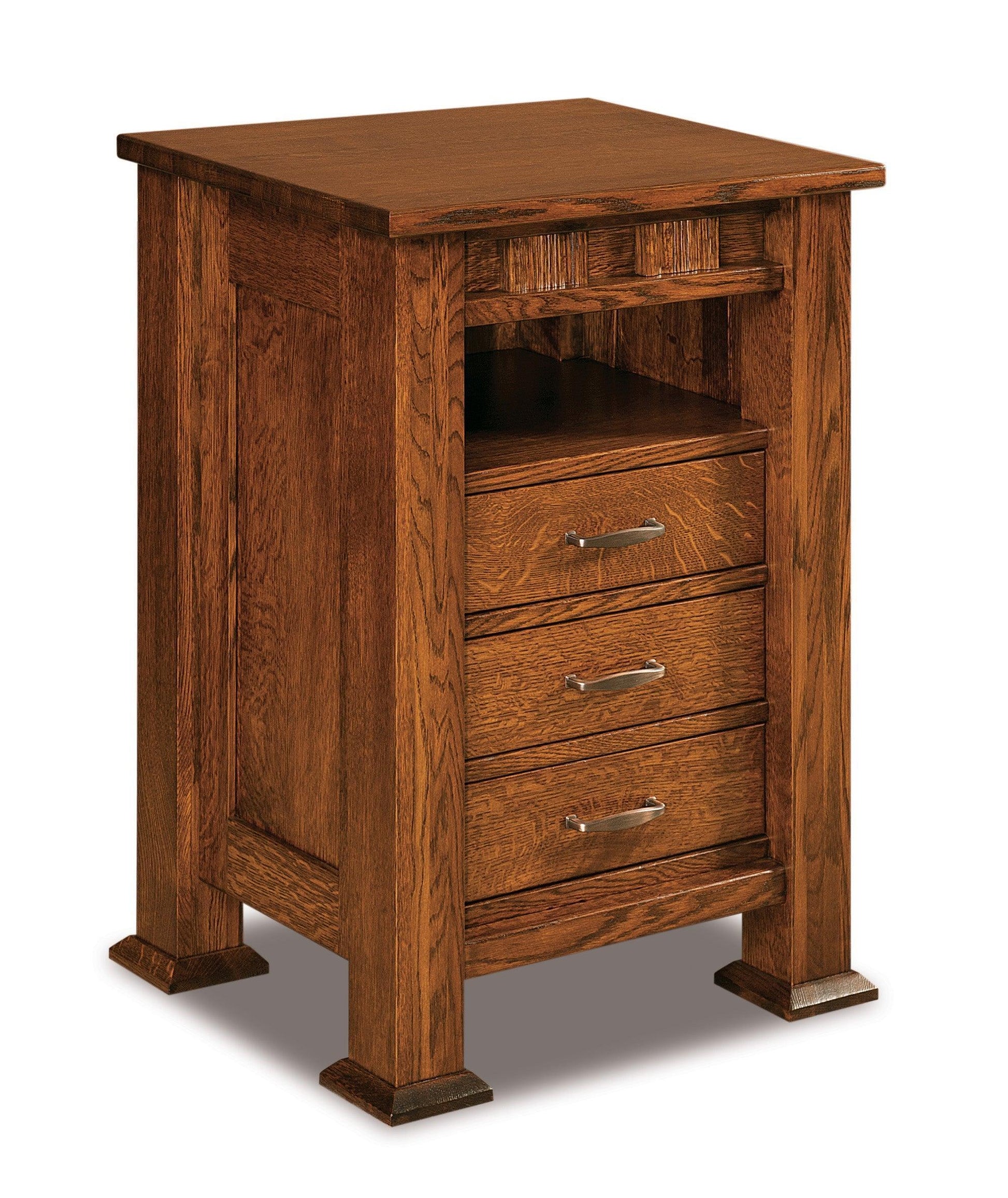 Amish Sequoyah Three Drawer Nightstand