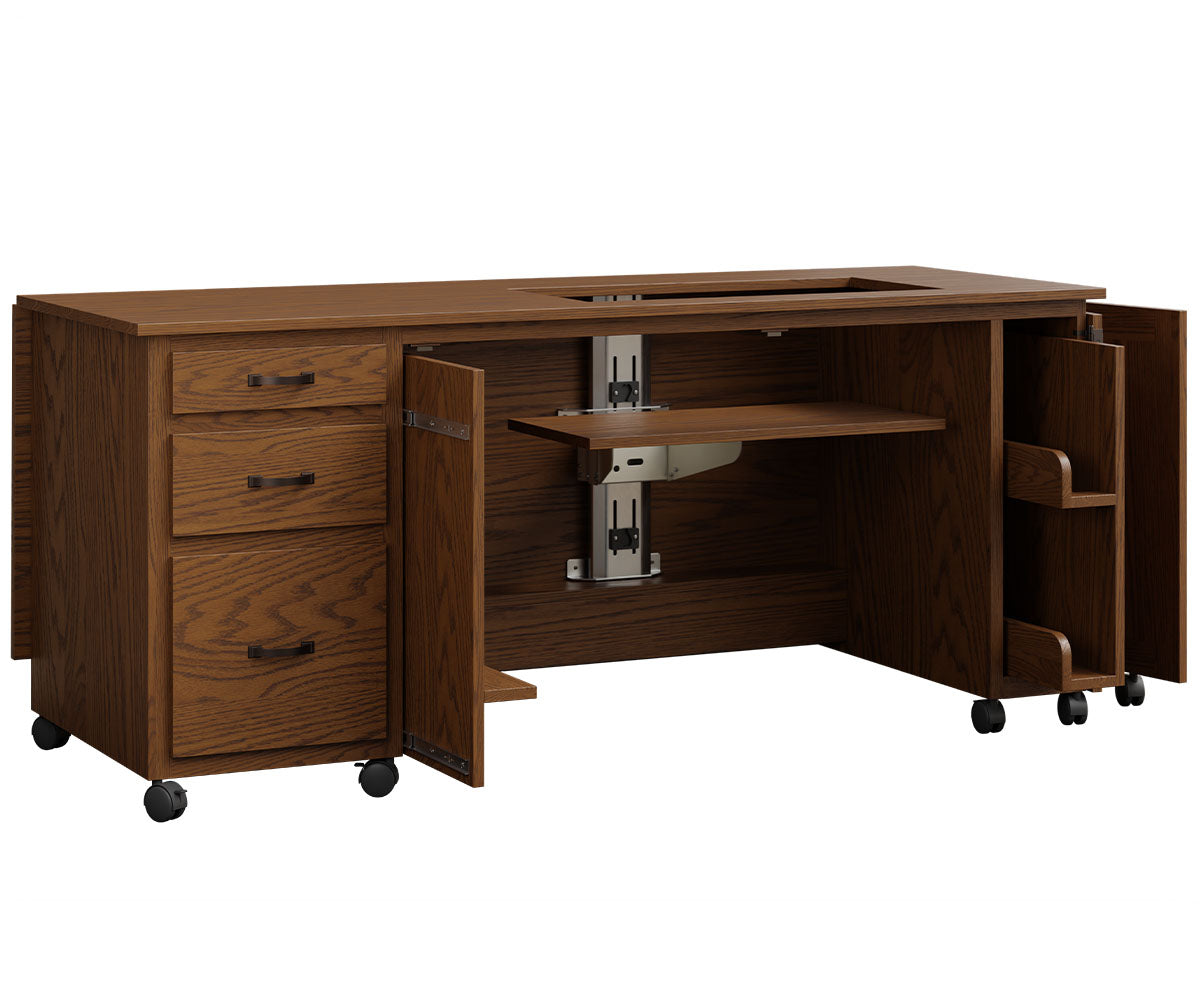 Amish Sewing Serger Cabinet