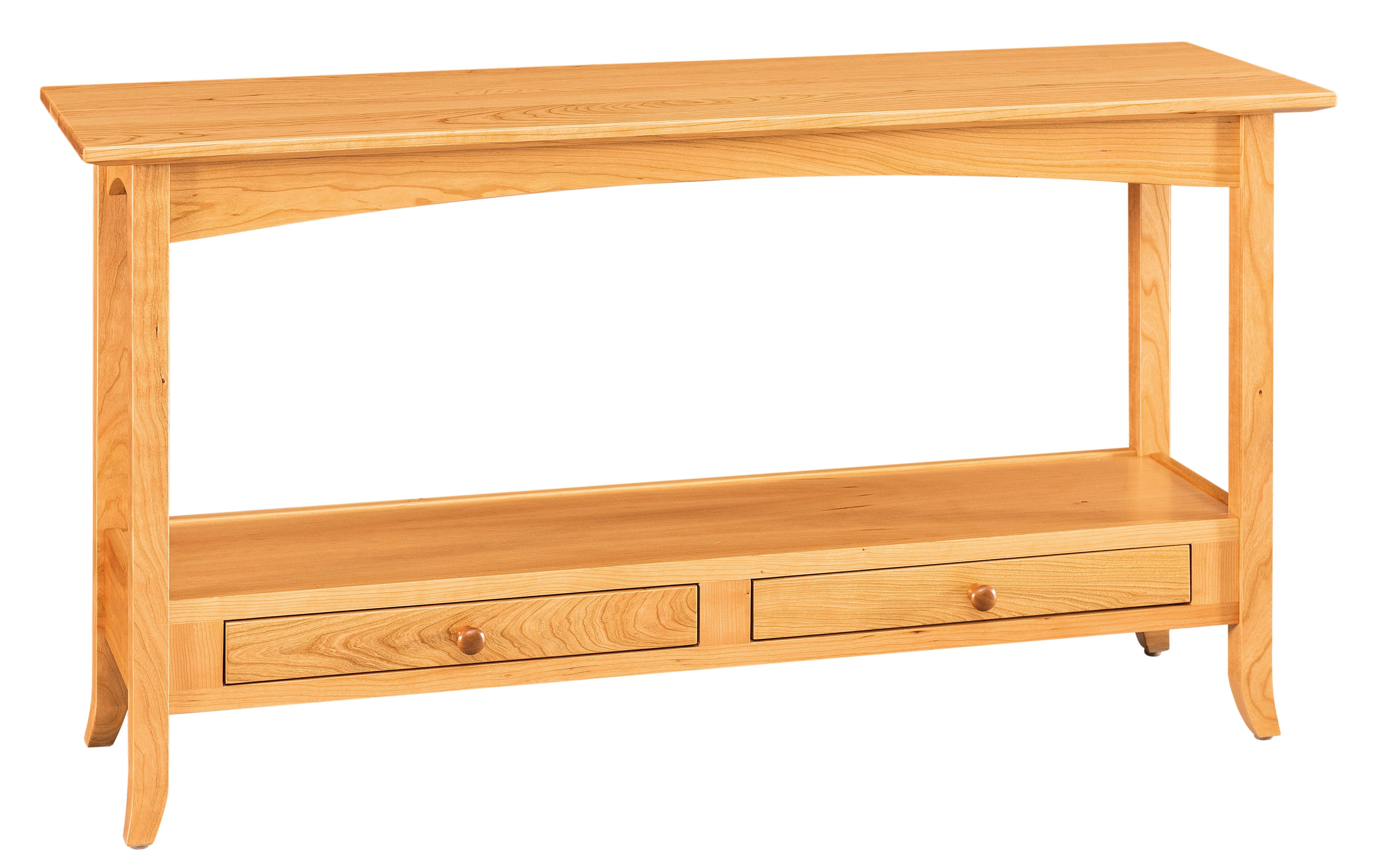 Amish Shaker Hill Open Two Drawer Coffee Table - Thumbnail 3