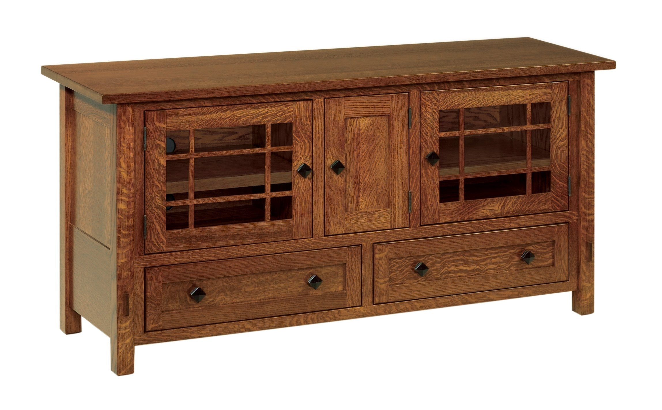 Amish Shaker Hill Two Drawer TV Cabinet