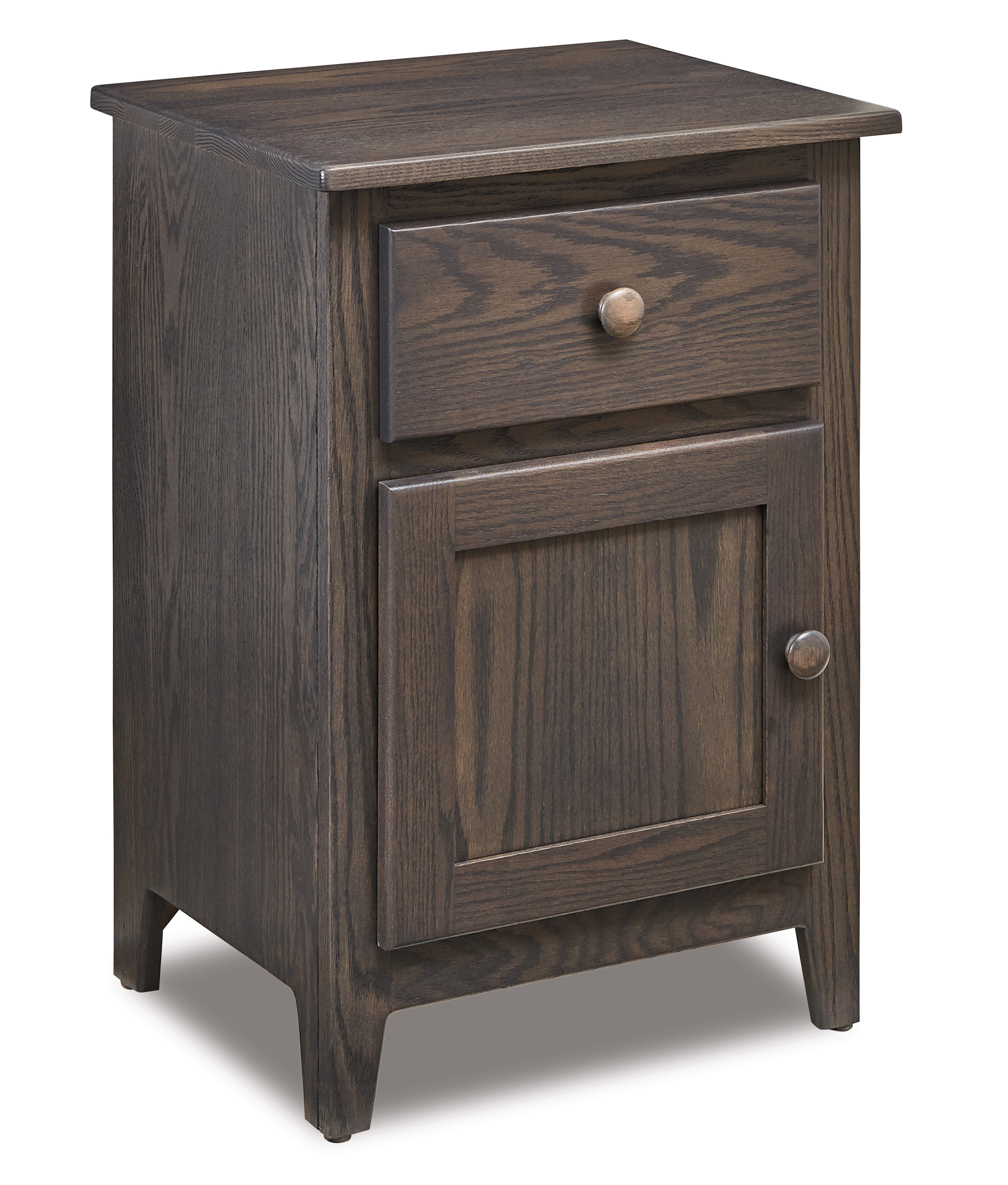 american made amish shaker one drawer one door nightstand
