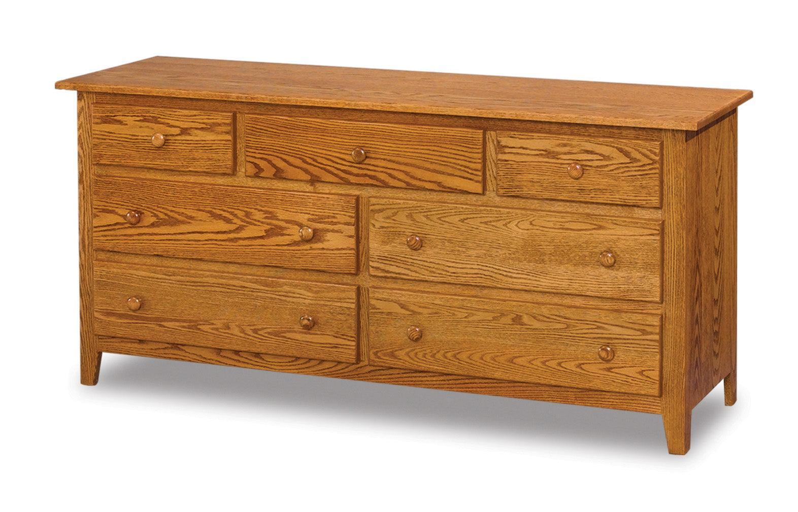 american made amish shaker seven drawer dresser