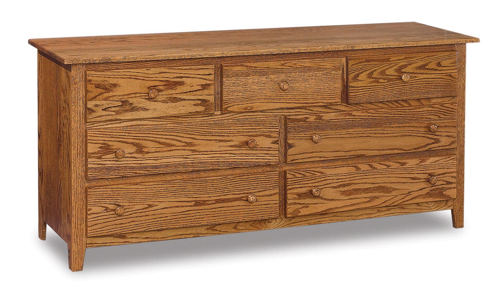 american made amish shaker seven drawer dresser