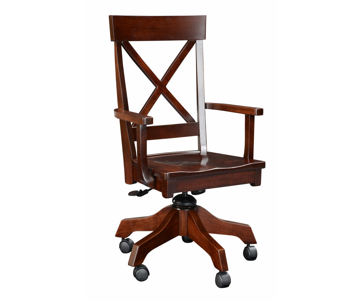 Amish Single X Desk Chair