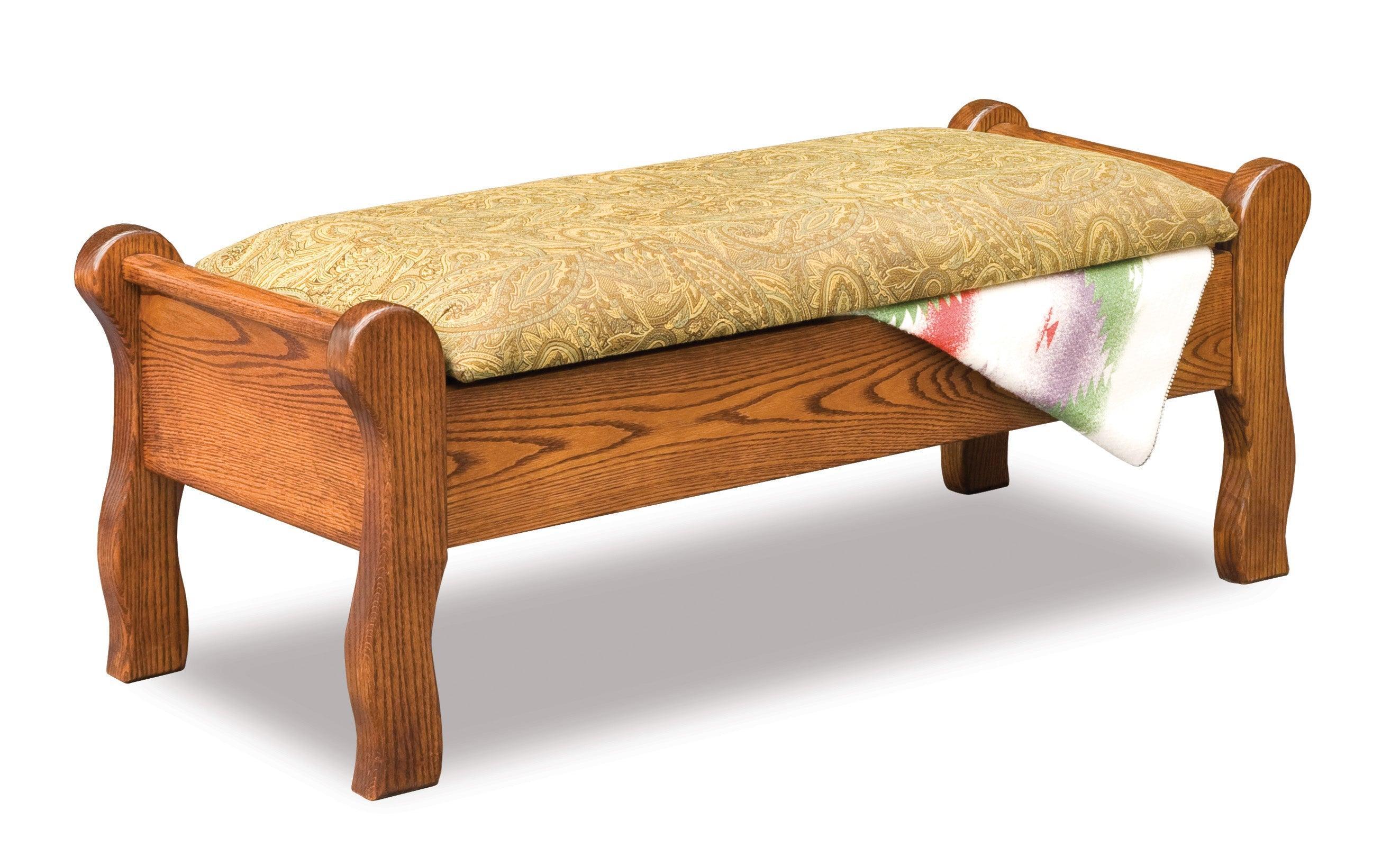 Amish Sleigh Bed Seat - Thumbnail 2