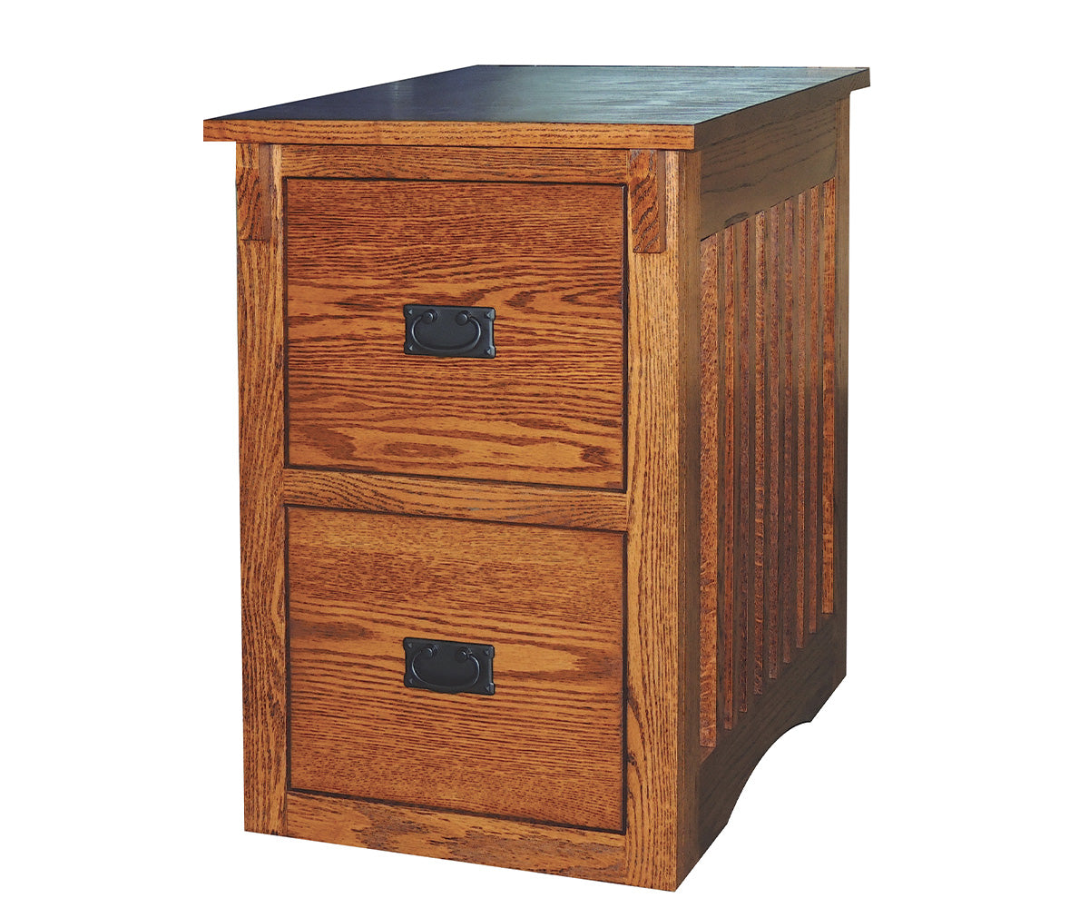 amish file cabinet shown in oak