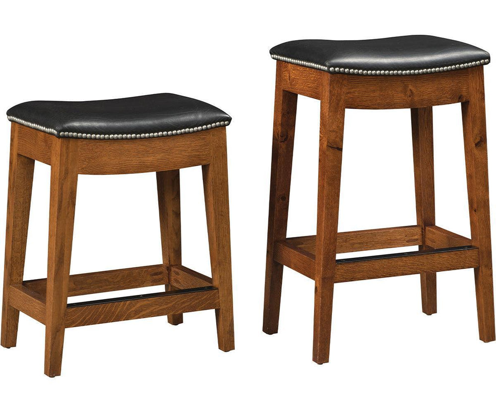 amish stickly bar stool in oak