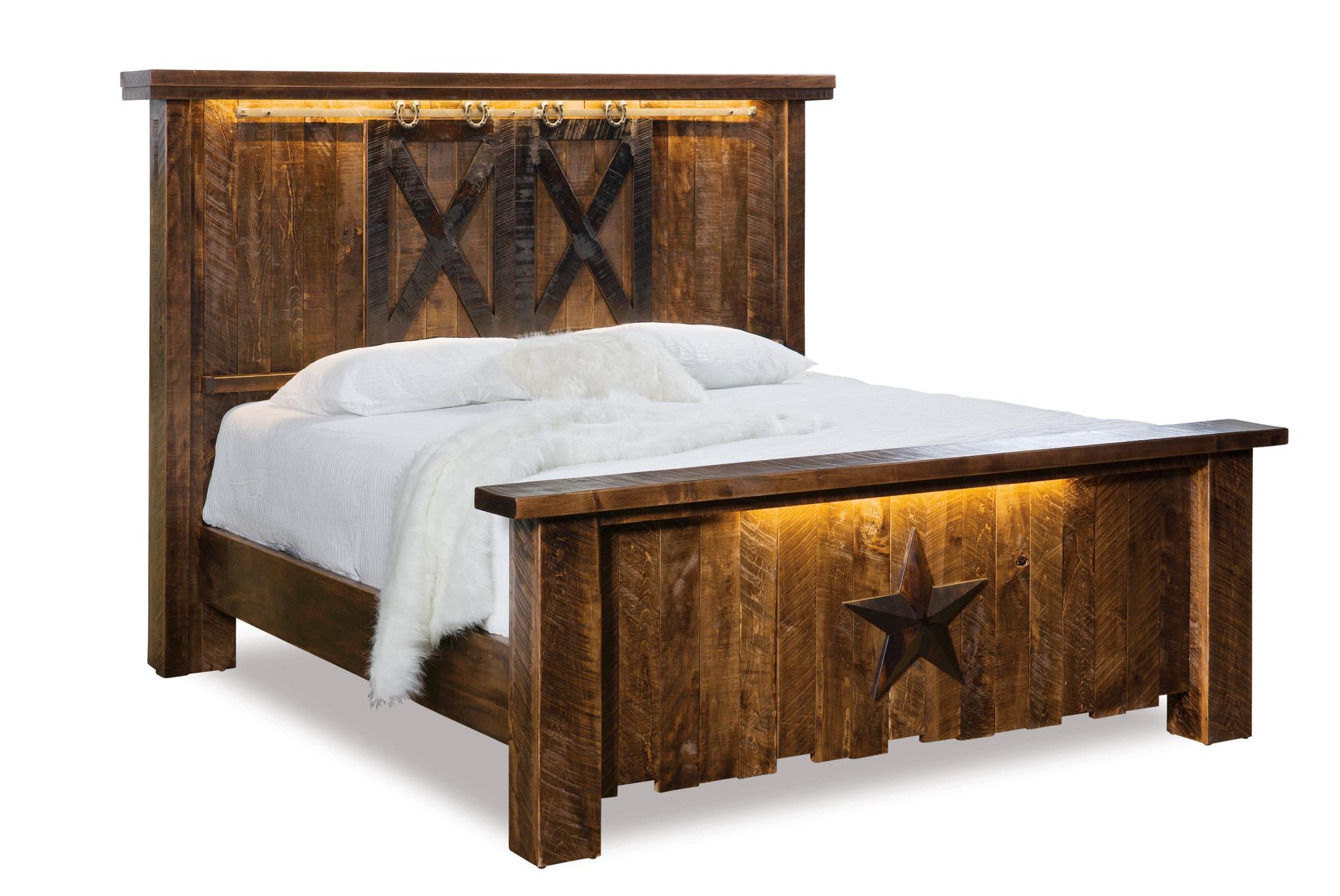 Amish Vandella Bed with 72" Tall Headboard