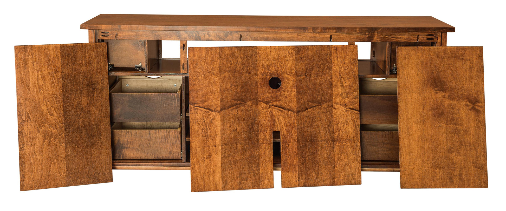 amish teton tv stand rear view