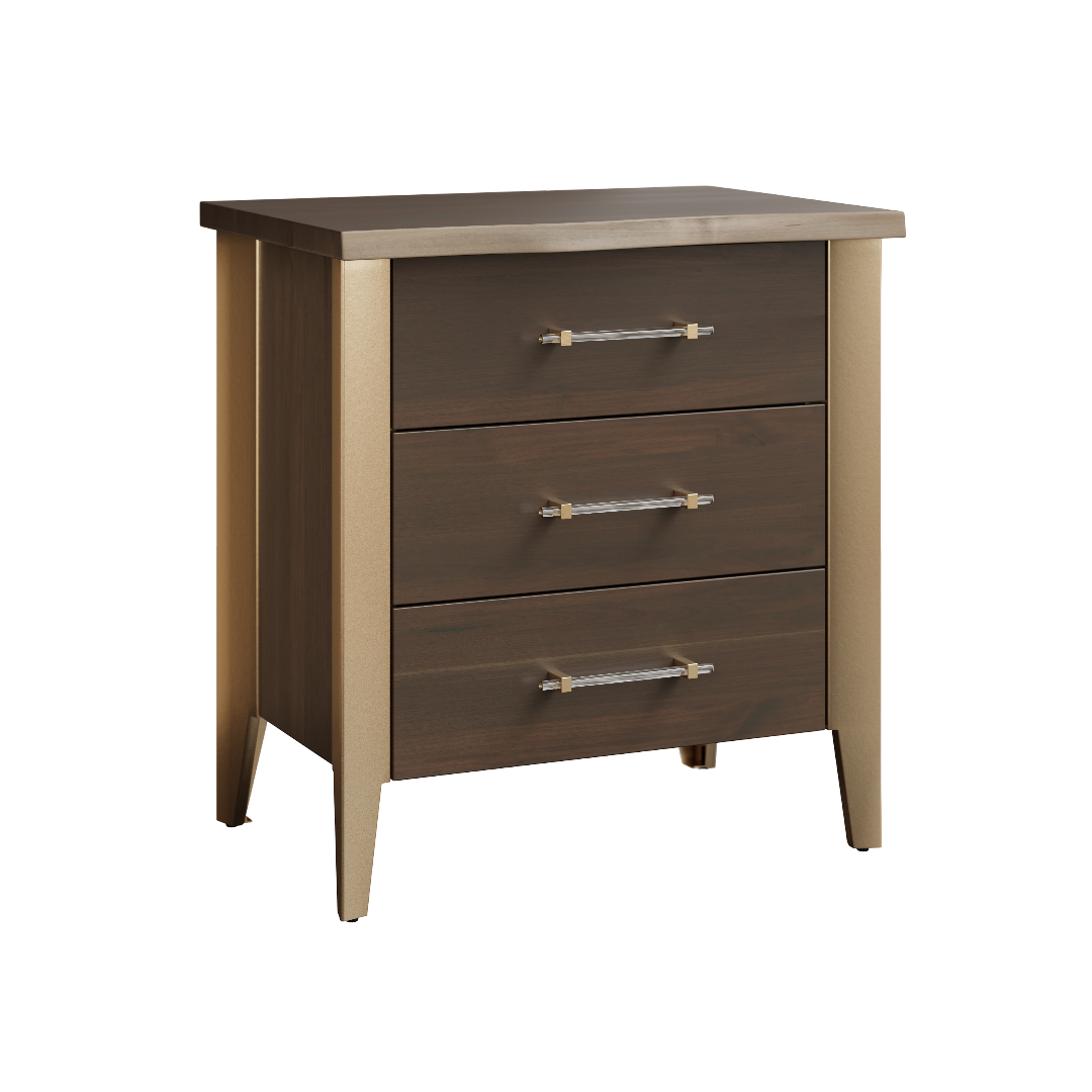 Amish Uptown Three Drawer Nightstand
