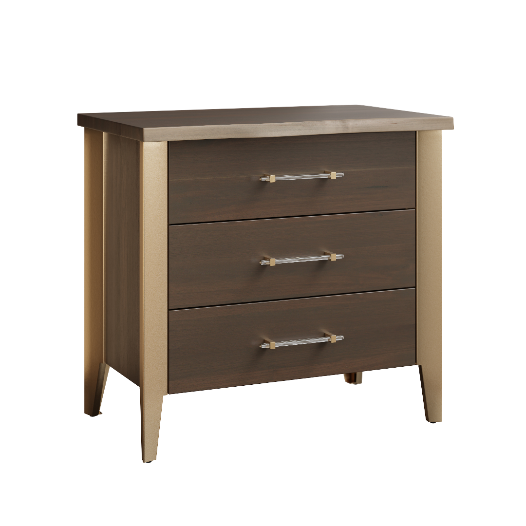 Amish Uptown Three Drawer Nightstand